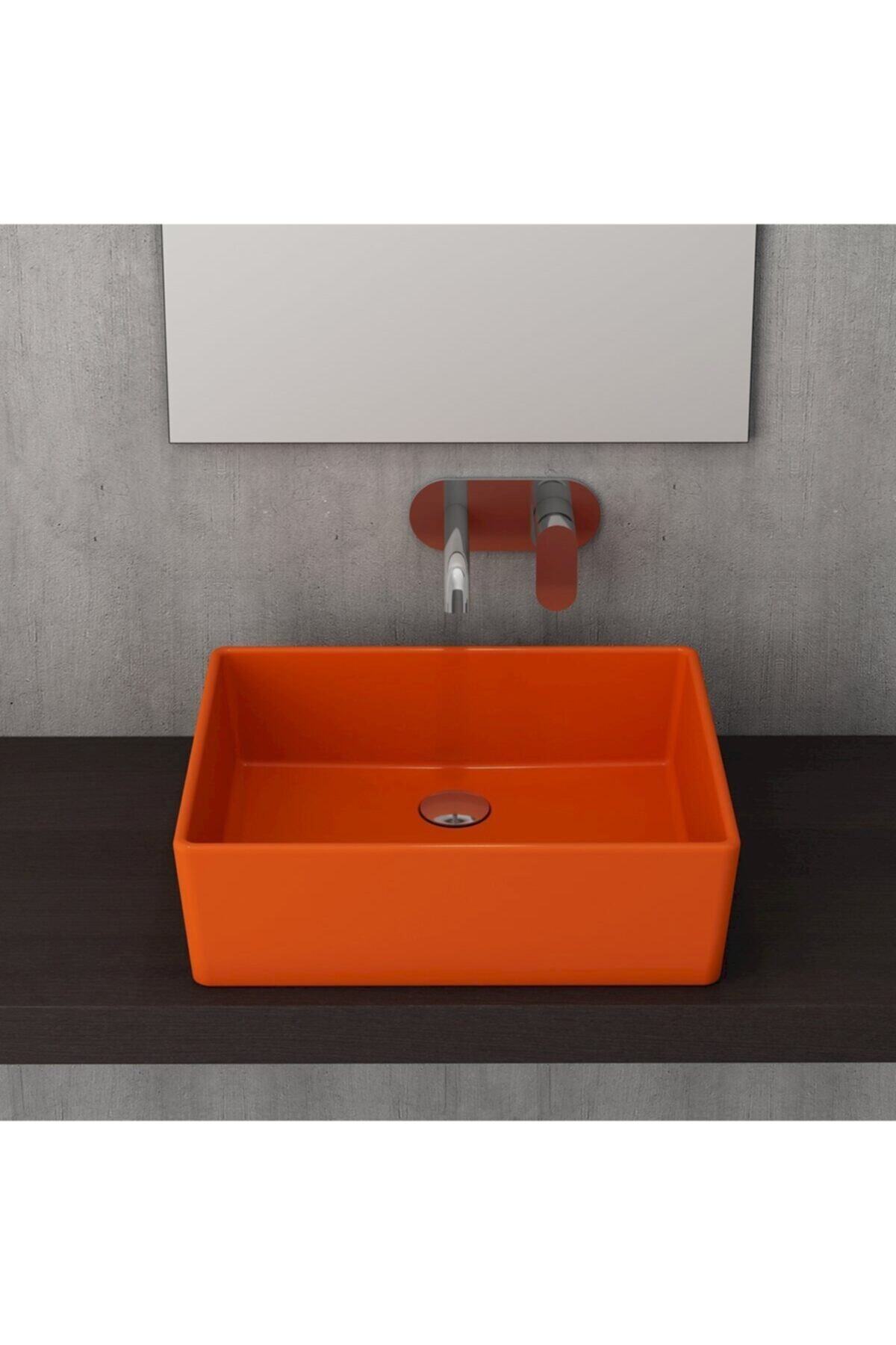 Bocchi Mılano Çanak Lavabo 50 Cm - Parlak Turuncu