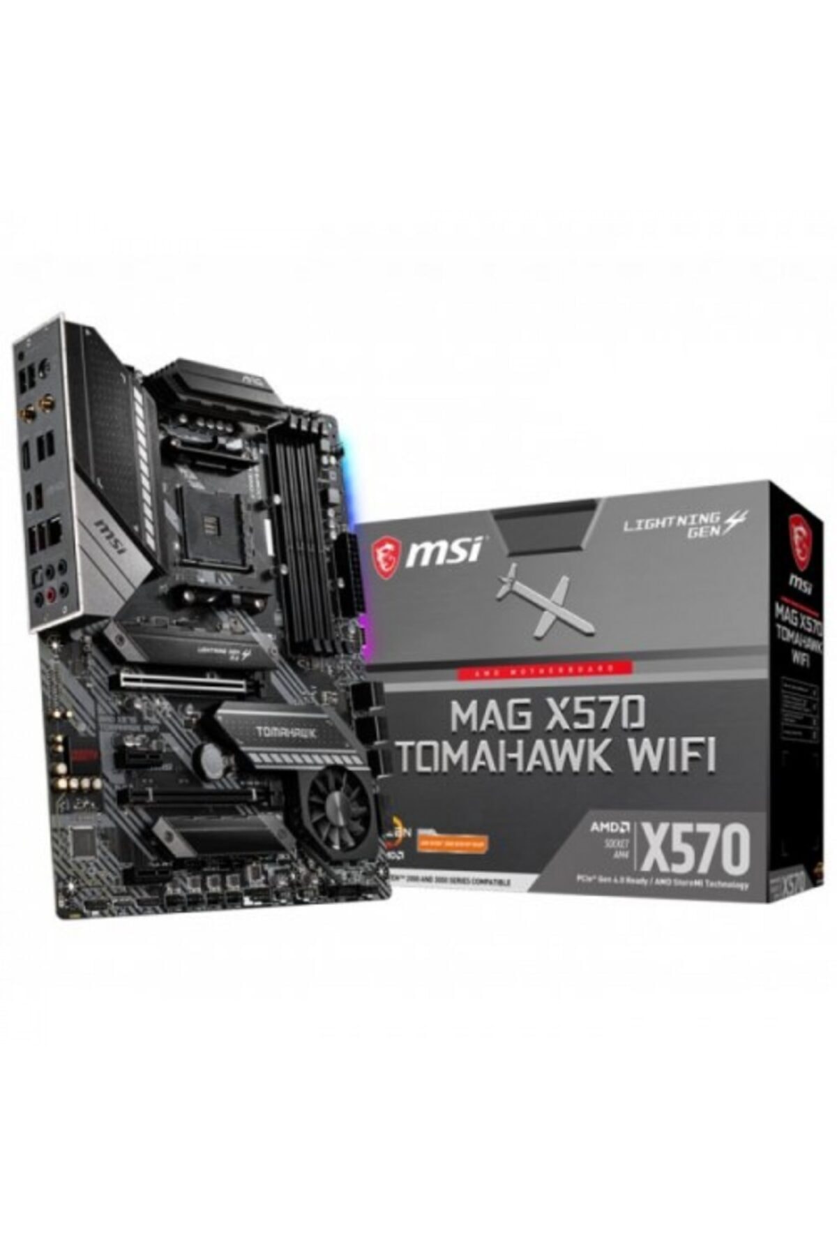 MSI Mag X570 Tomahawk Wıfı 4xddr4 Hdmı 2xm.2 1xglan Usb3.1 Am4 Anakart
