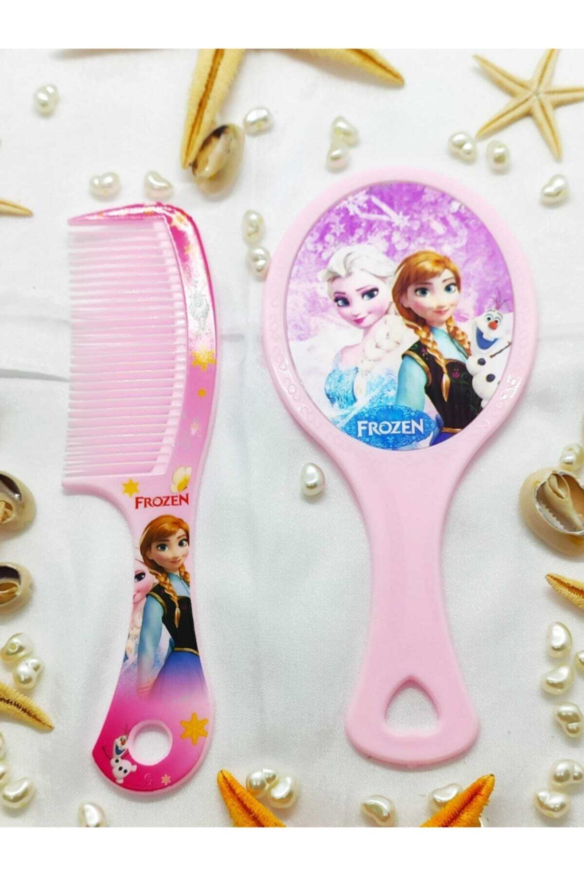 ÇÖPLÜX ACCESSORİES Karlar Ülkesi Ayna Tarak Seti Frozen Elsa Ve Anna Sihirli Ayna Üç Boyutlu Ayna