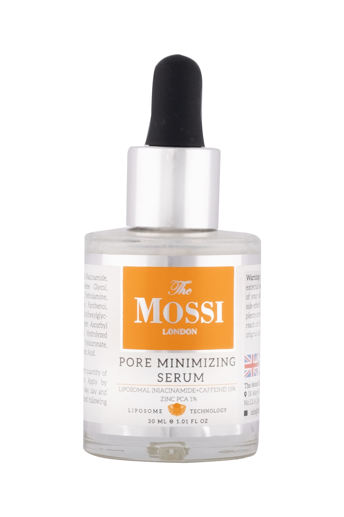 The Mossi London Pore Minimizing Serum Liposomal (NİACİNAMİDE CAFFEİNE) 15% Zinc Pca 1% 30 ml - Tml1014