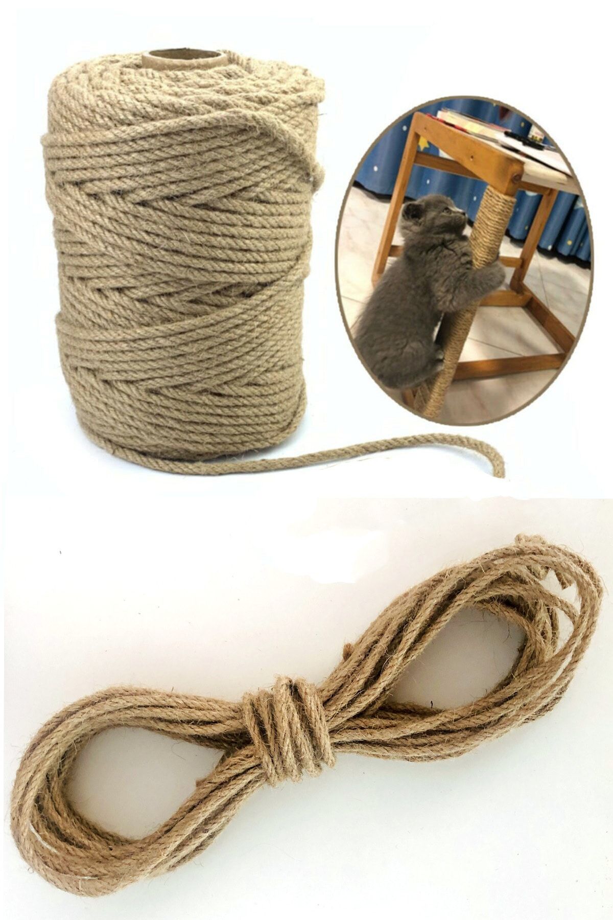 Alfa Tasarım Kedi Tırmalama Ipi 3mm X 10 Metre