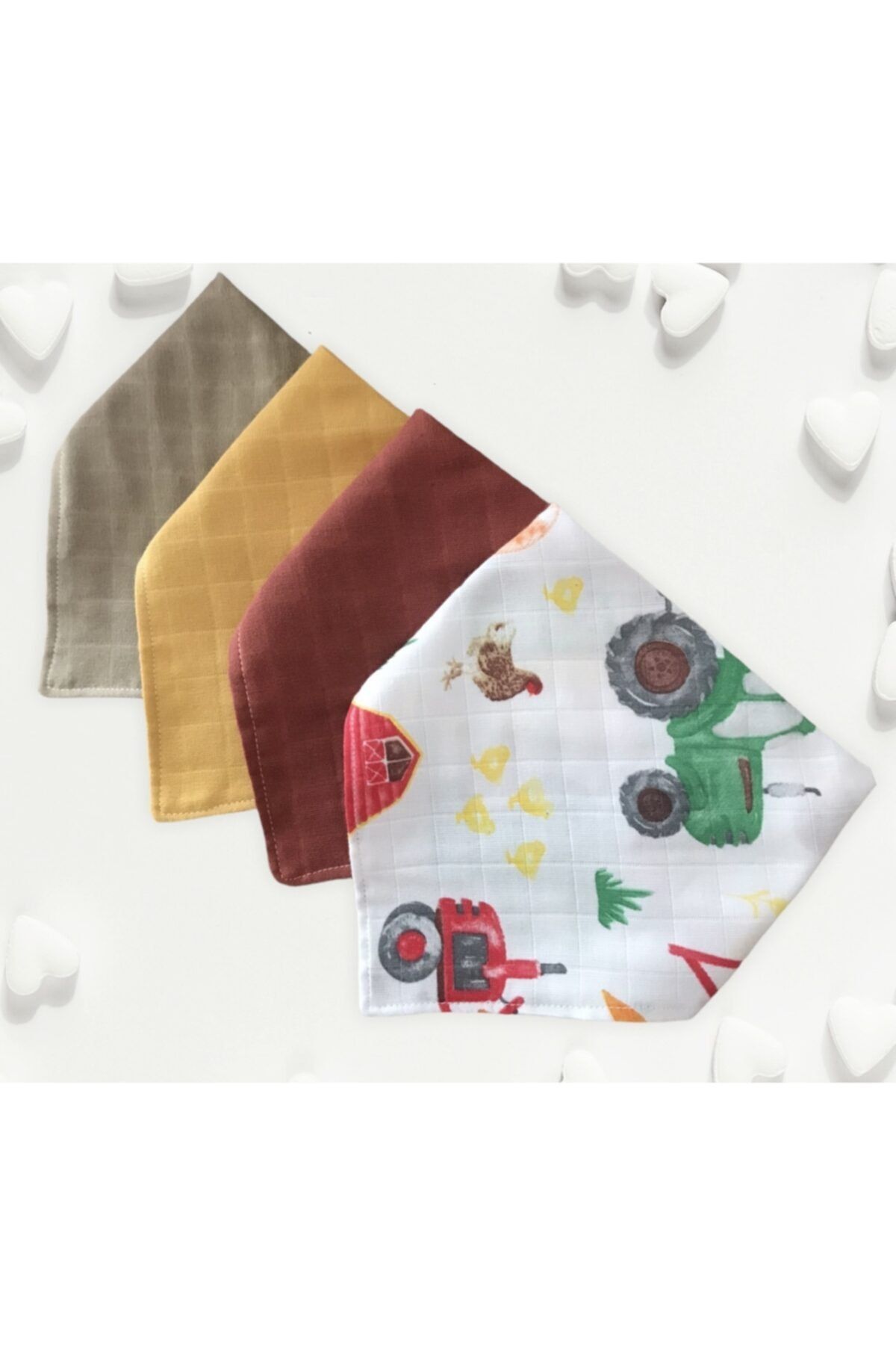 BabySurpriseBox Bebek Yakalık, Müslin Önlük Seti