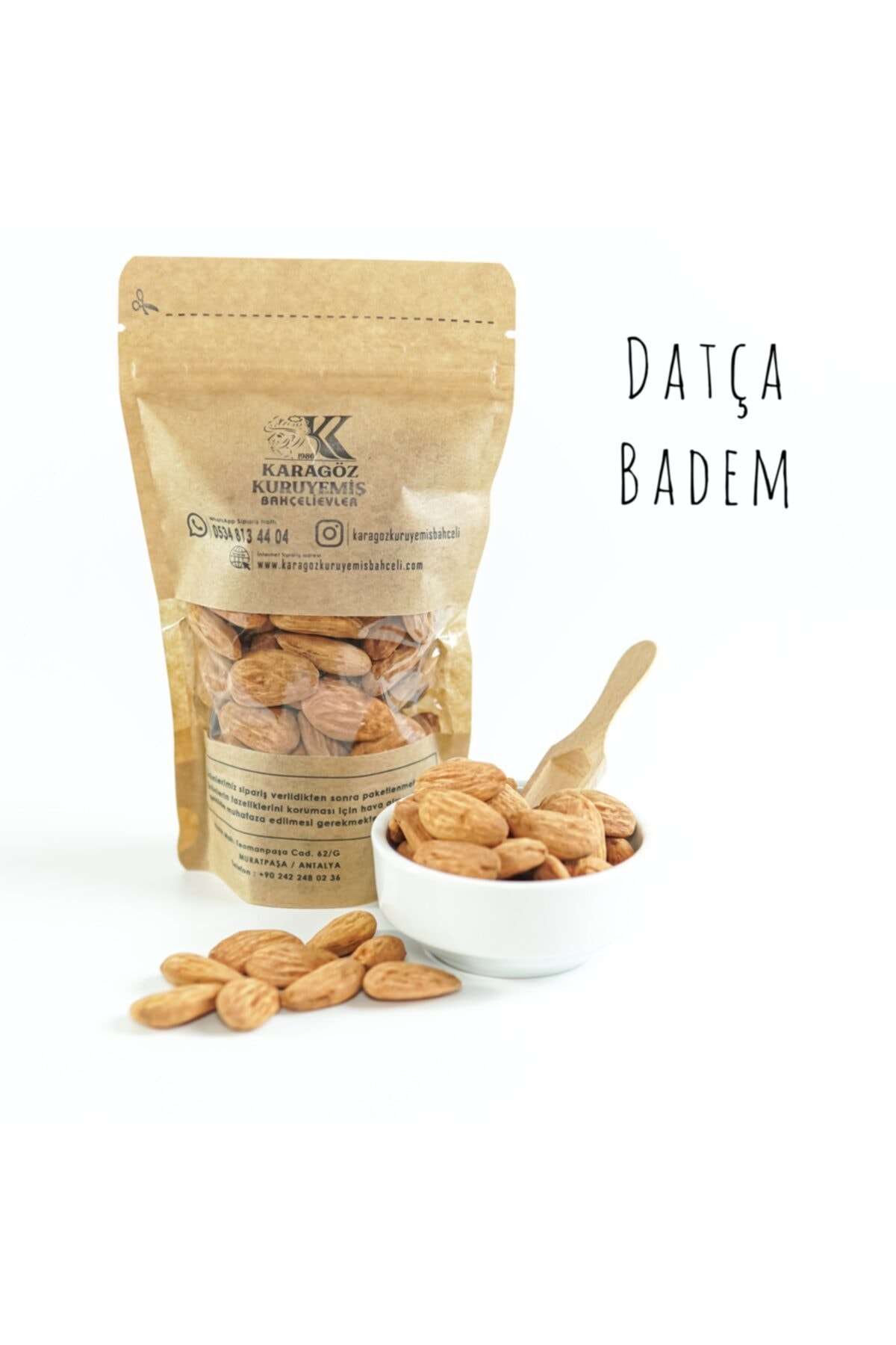 Karagöz Kuruyemiş Bahçelievler Nurlu Datça Bademi 250gr (YENİ MAHSÜL)