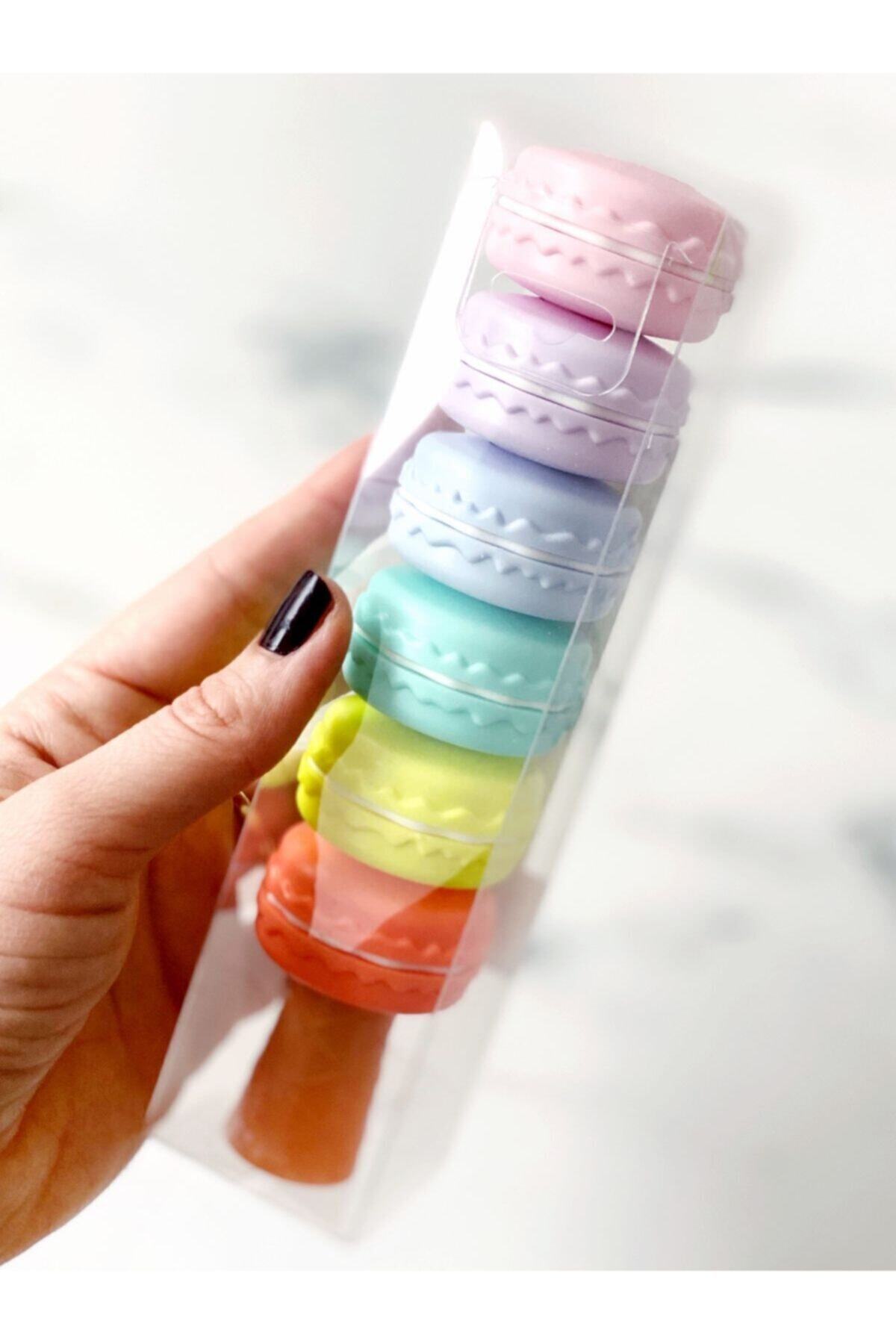 Bikutumutluluk Makaron Fosforlu Kalemler 6lı Mini Boy Pastel Renkler