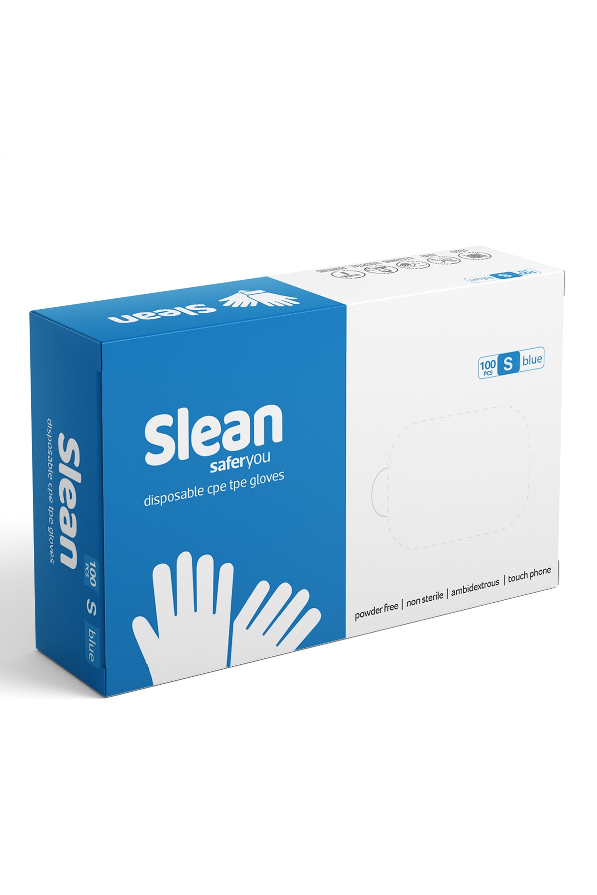 Medizer Slean Mavi Tek Kullanımlık Eldiven S Beden 100 Adet