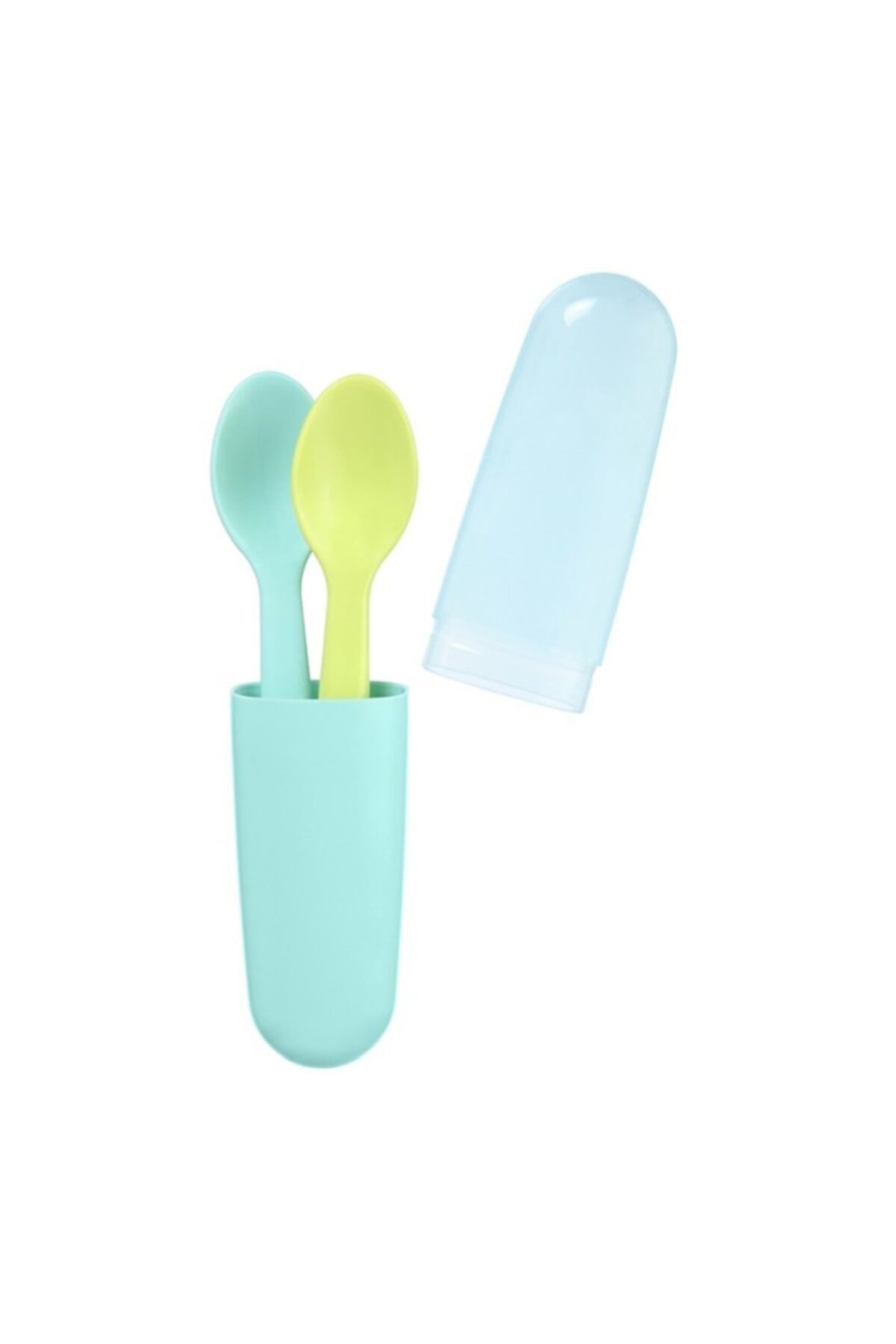 Wee Baby 887 Çatal Kaşık Saklama Kabı Asortili - Silikon %0 Bpa