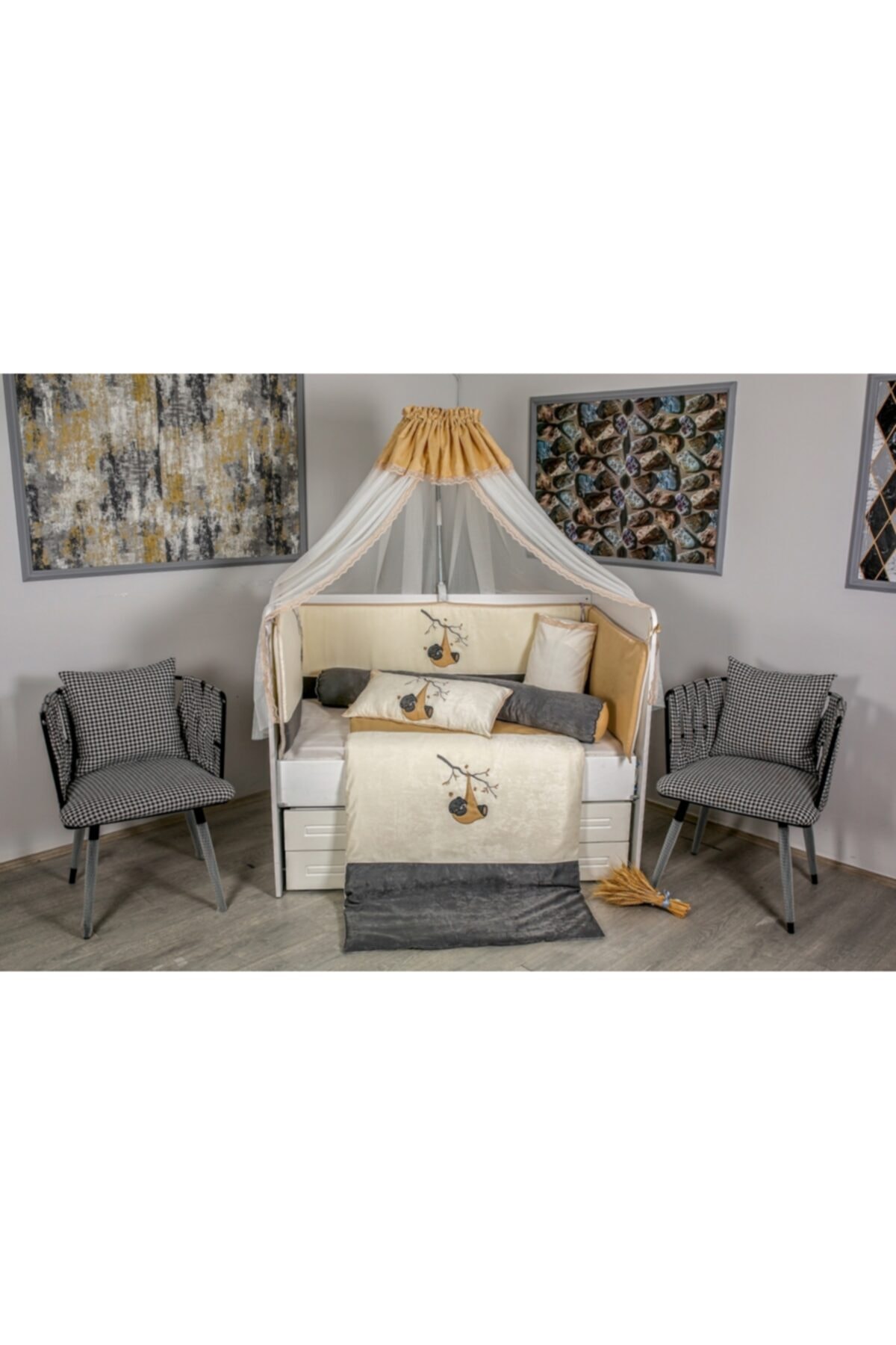 Mini Baby Doddobebek Soft Capy Bebek Uyku Seti 60x120 Ölçü