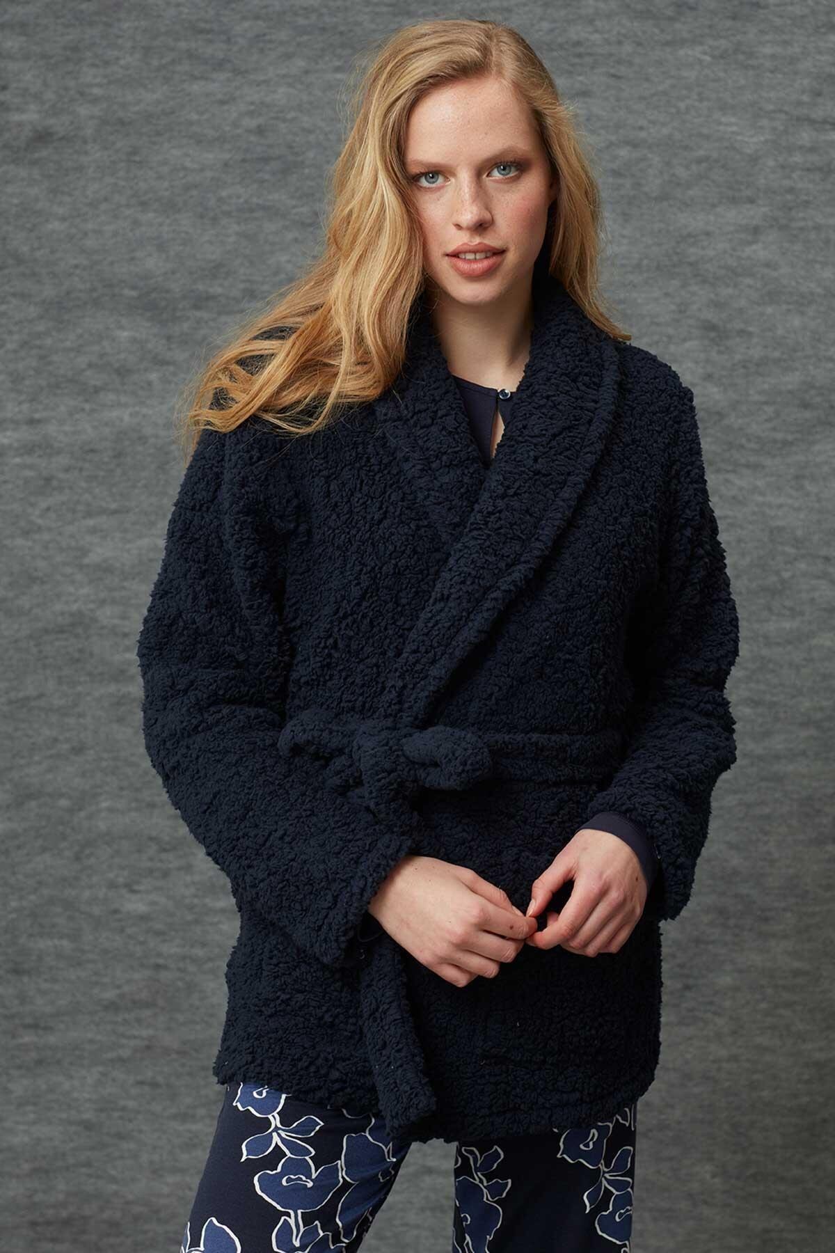 Catherine's Kadın Lacivert Sabahlık  1502