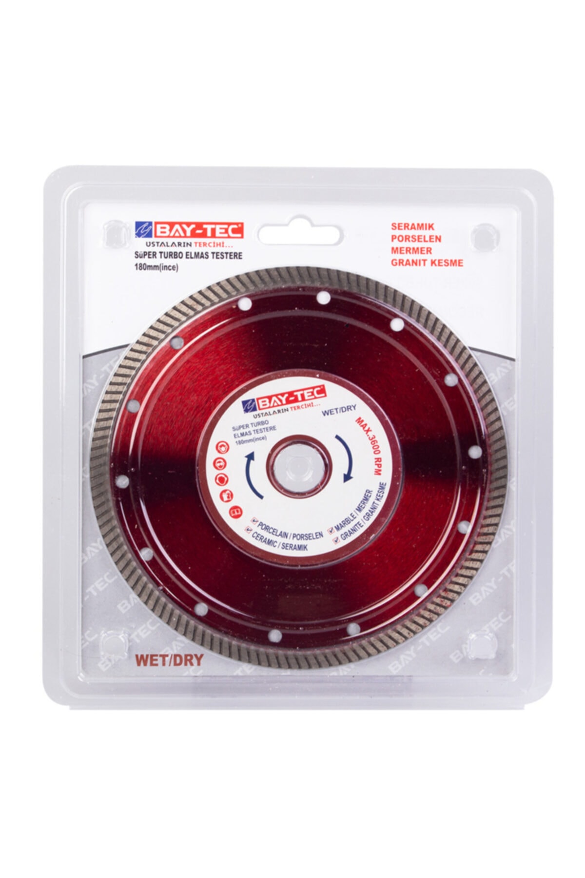 Baytec Testere Elmas Ince Süper Turbo 180mm Mk0282 3599
