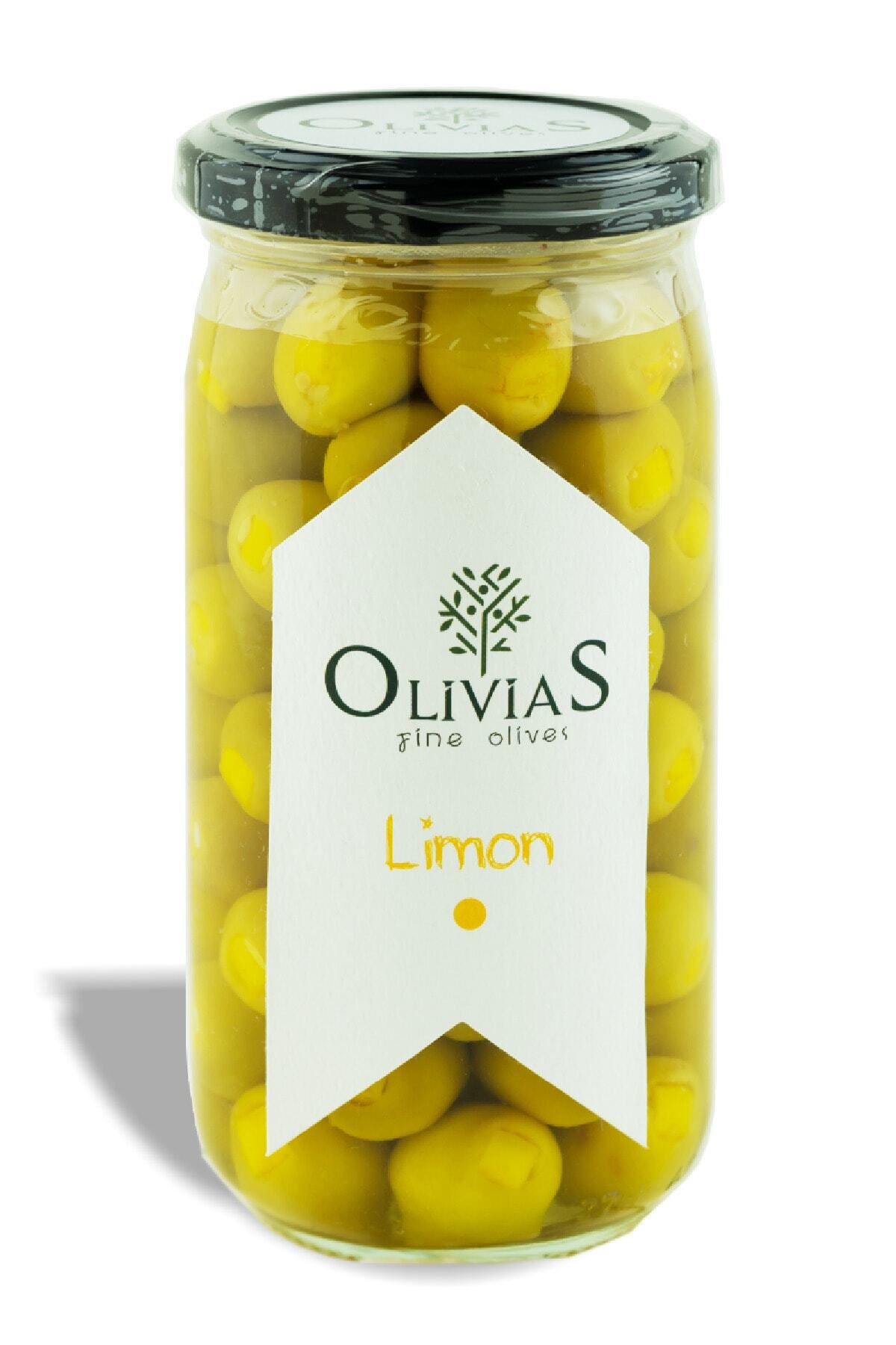 Olivias Fine Olives Limon Dolgulu Yeşil Zeytin 370 Cc (200-220 GR)