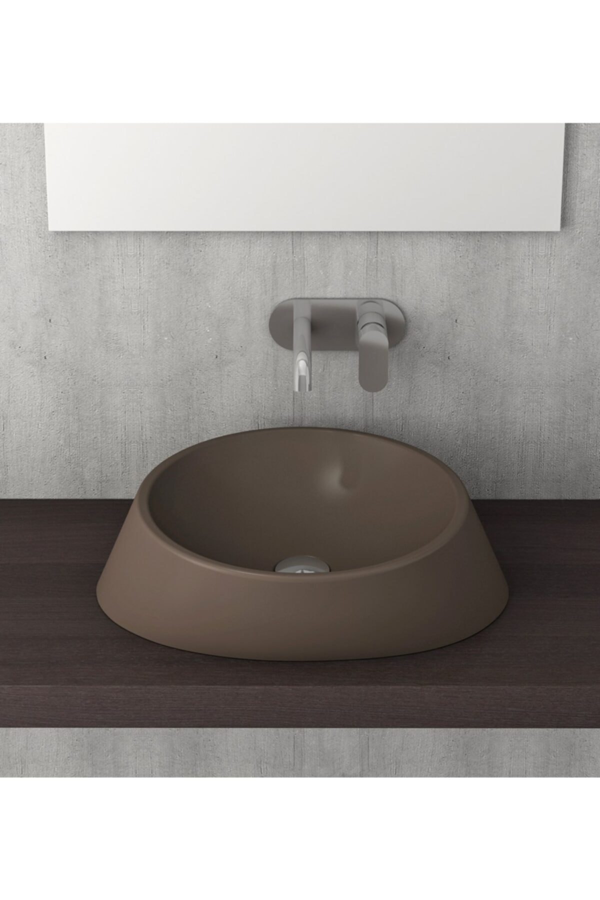 Bocchi Venezıa Çanak Lavabo 56 Cm - Mat Kahve