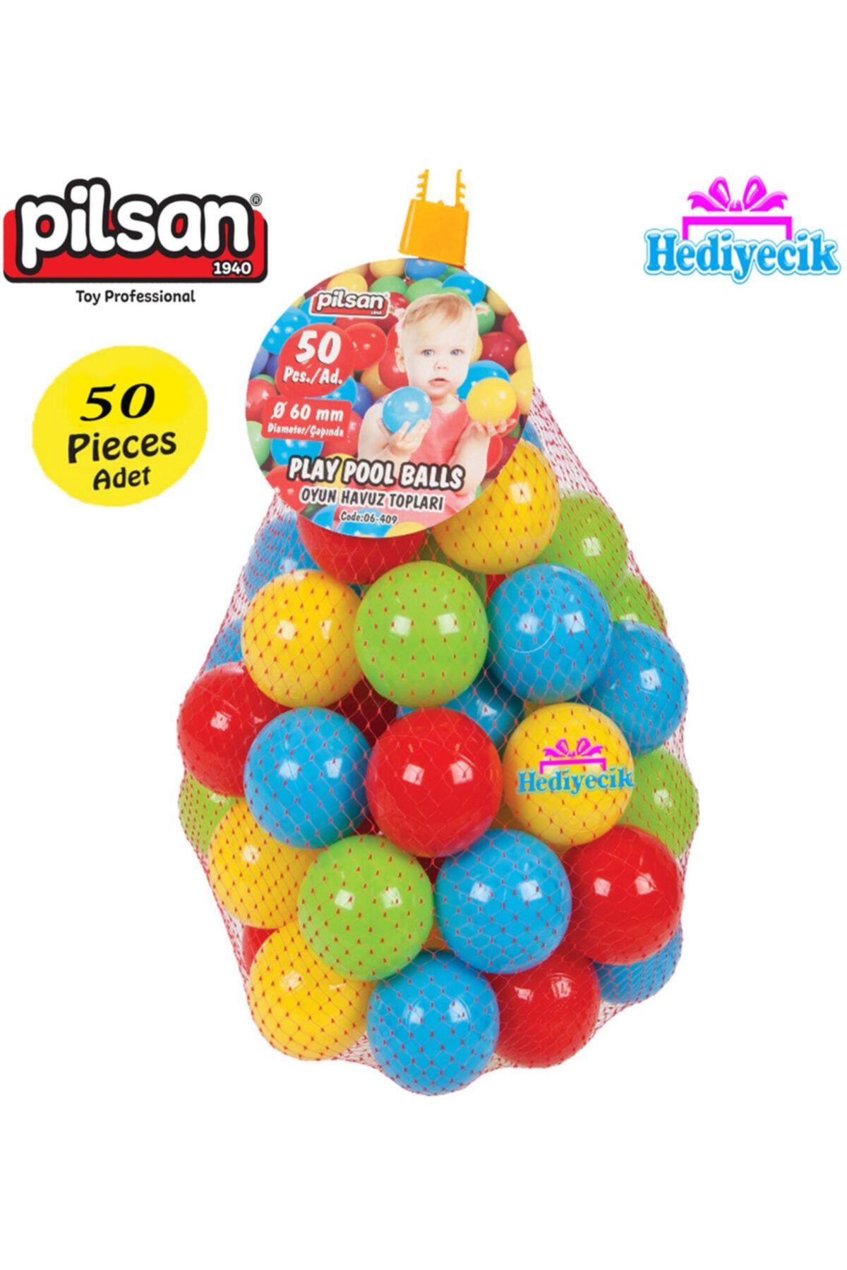 hediyecik Pilsan 50'li Oyun Havuzu Ve Şişme Havuz Topu 6 Cm