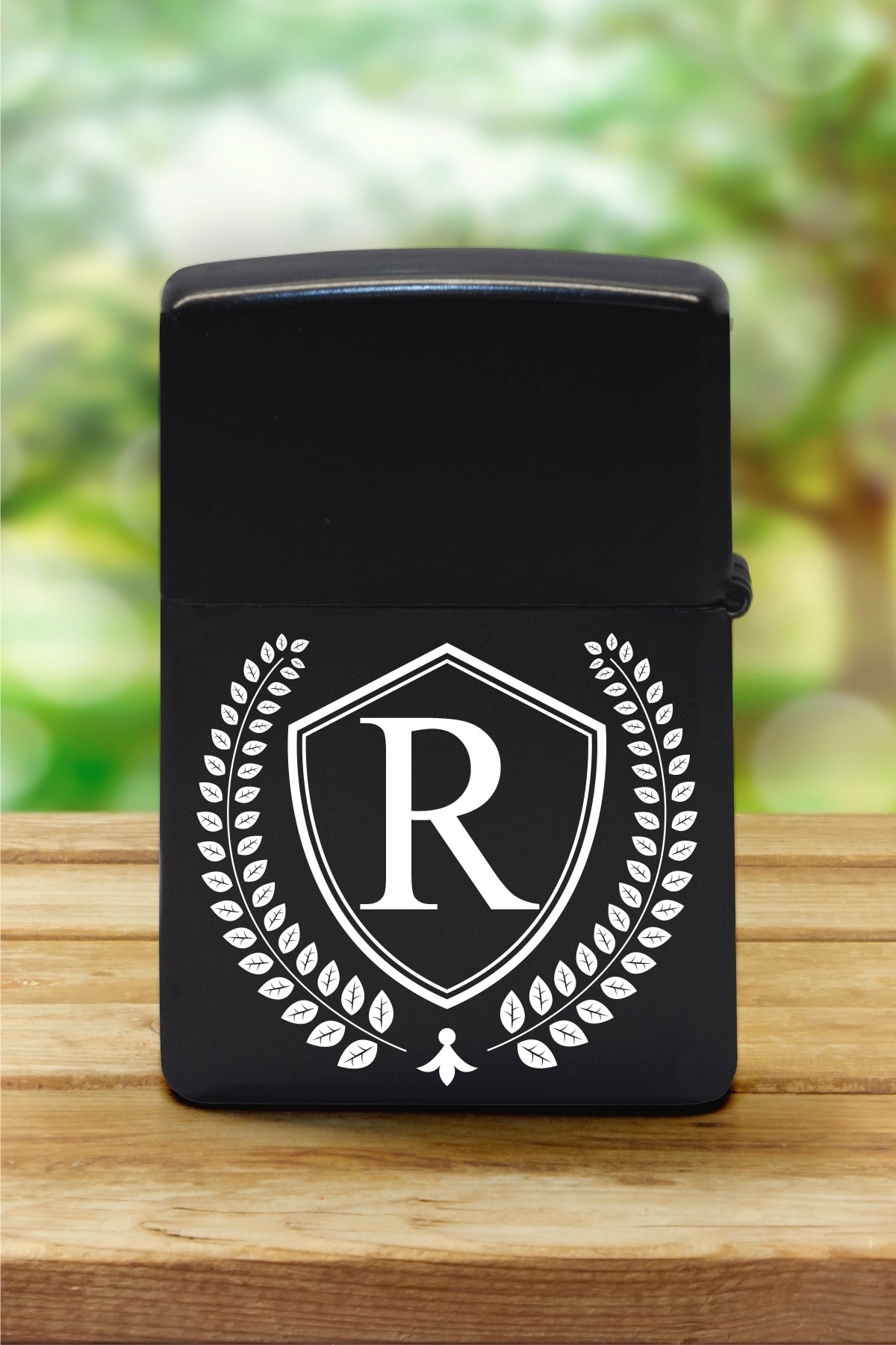 Milyardabir R Harfli Benzinli Hediyelik Çakmak Siyah