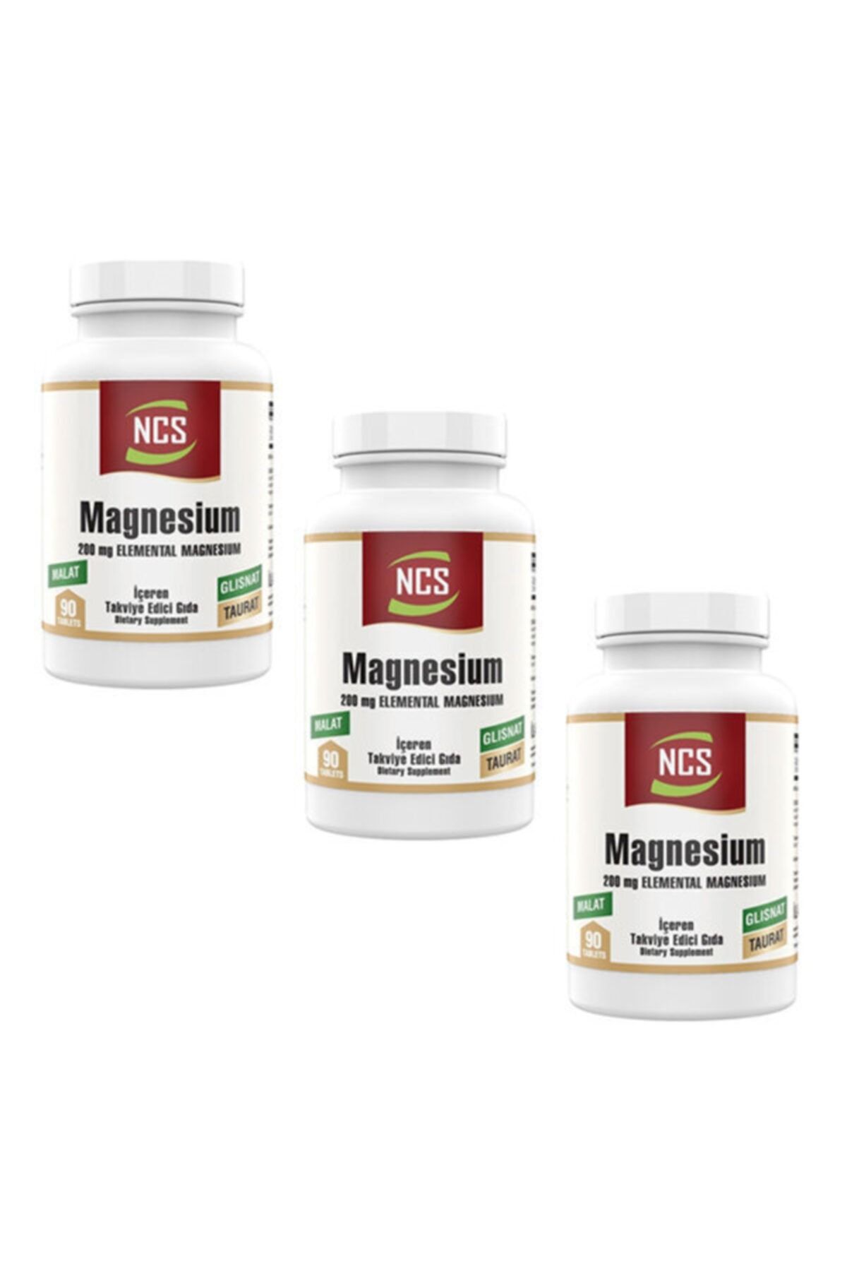 NCS Magnesium 200 Mg Malat Taurat Glisinat 90 Tablet 3 Kutu