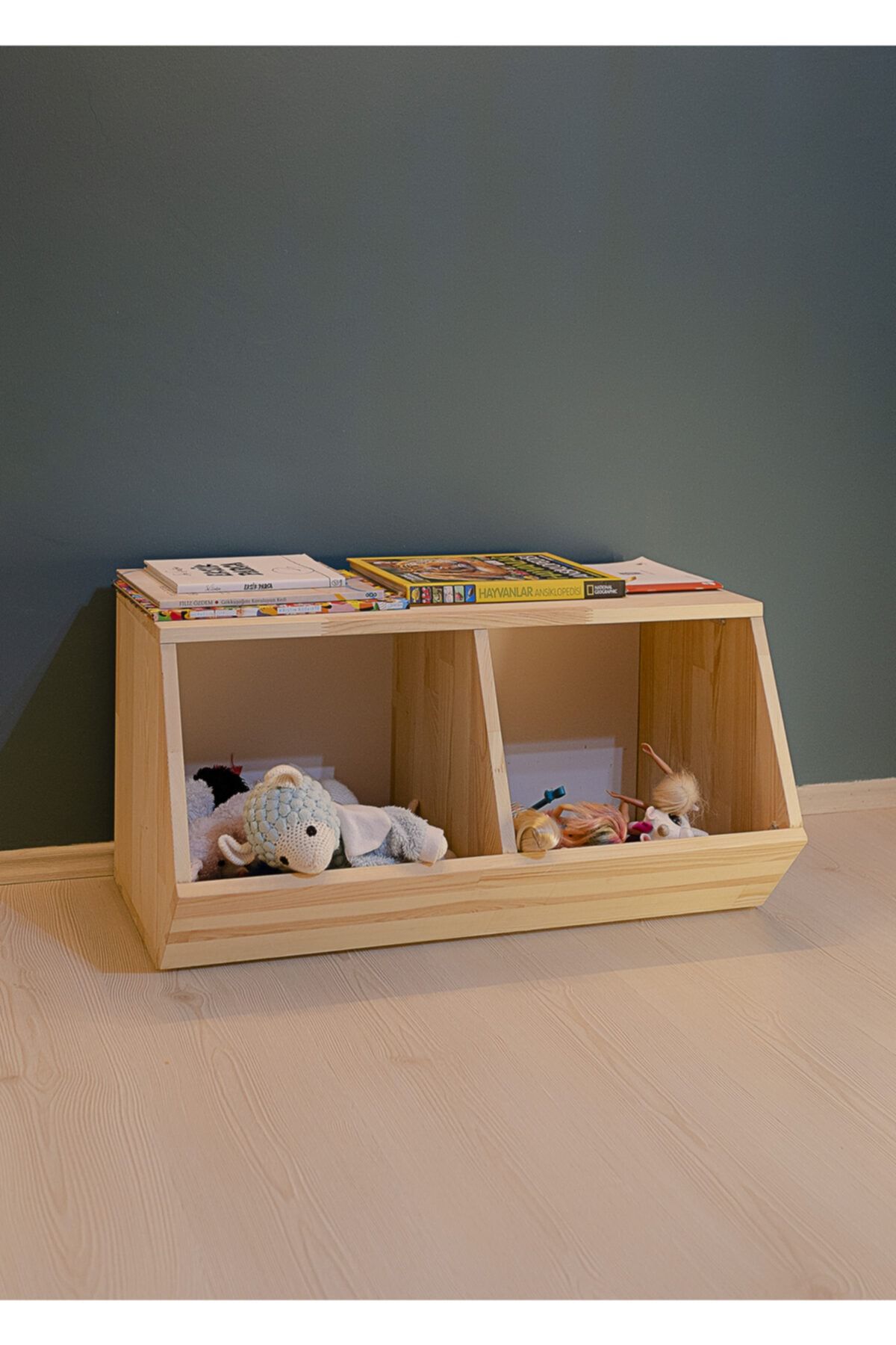 Atelier Light&Wood Montessori Modüler Masif Ahşap Raf/oyuncak Rafı