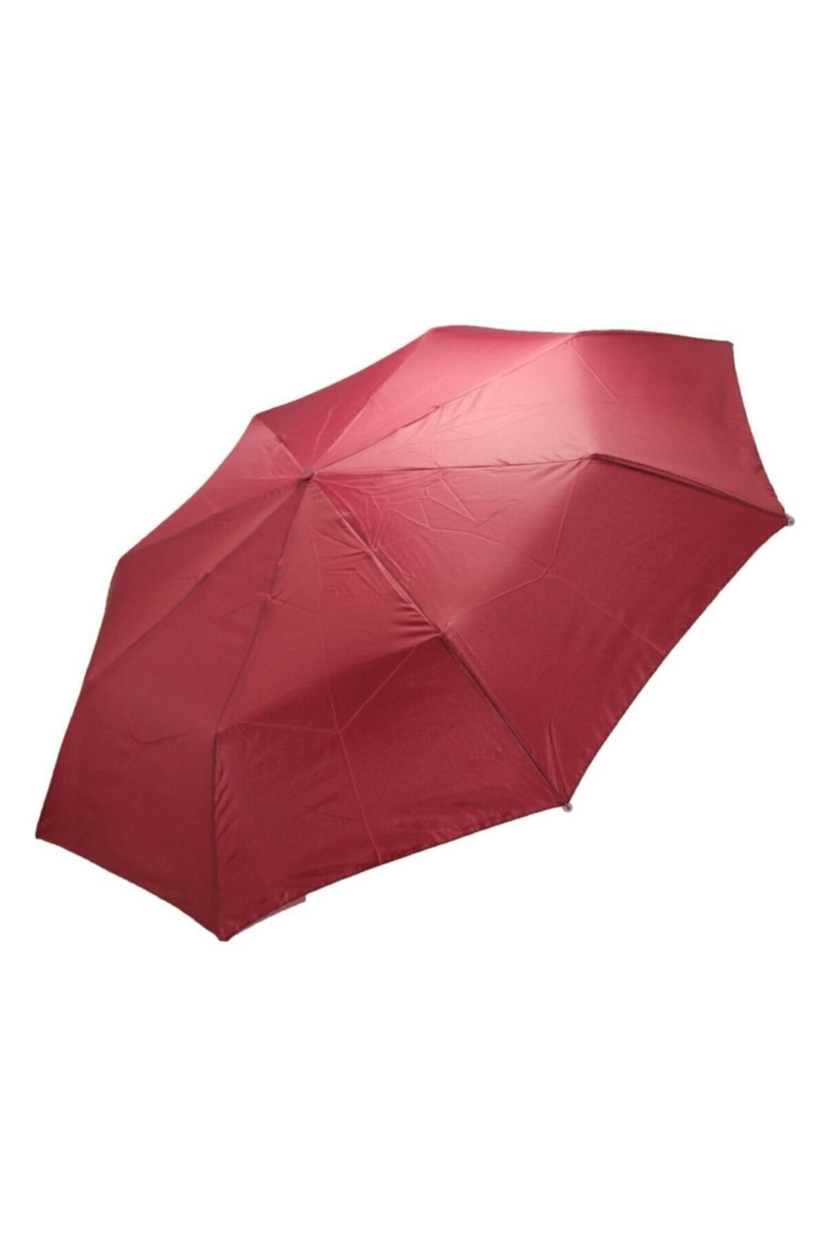 DZC KUZENLER AVM Bordo Tam Otomatik Dayanıklı Kaliteli Katlanabilir Unisex Şemsiye