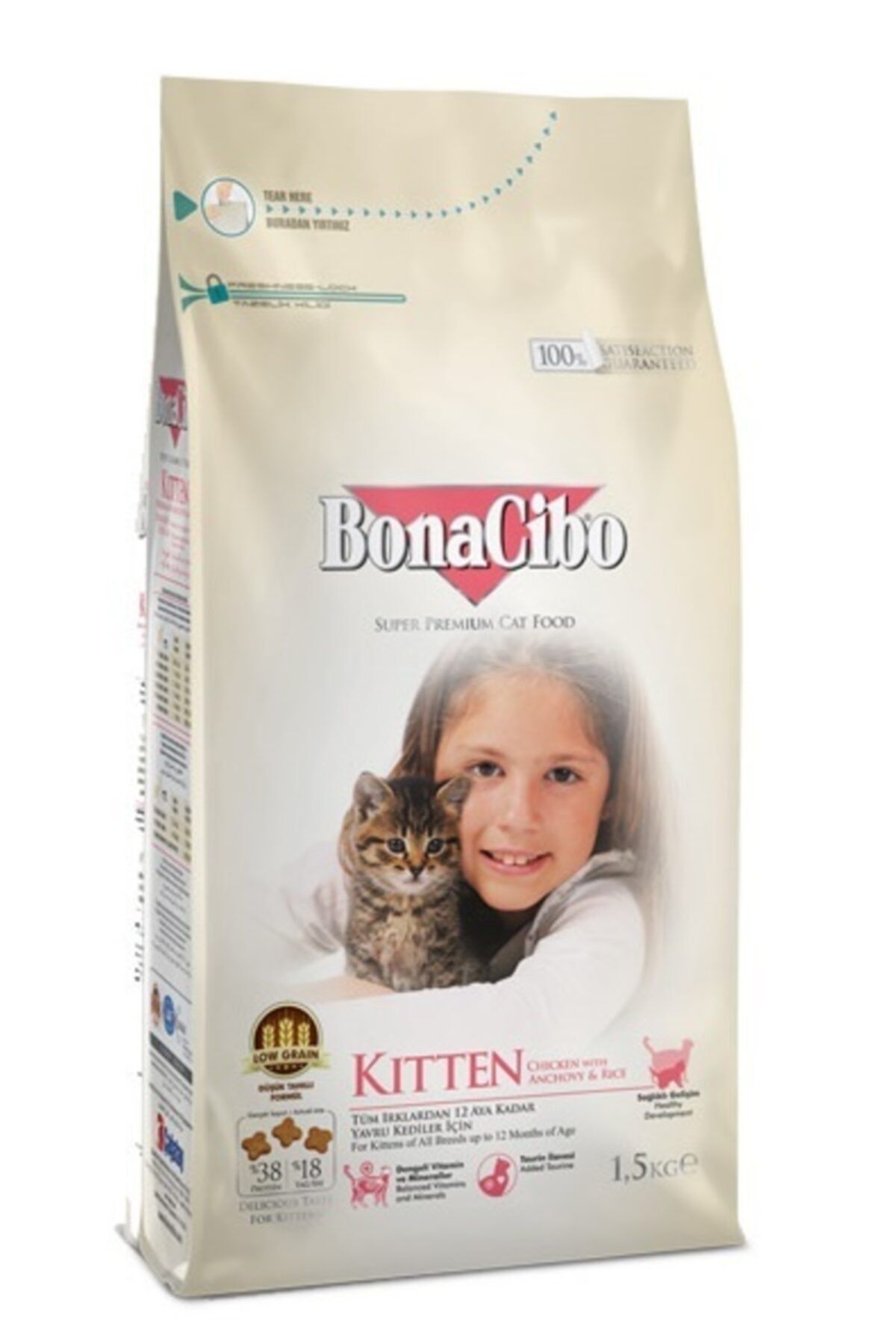 BonaCibo Kitten Yaru Kedi Maması 1,5 Kg. Tavuklu Yavru Kedi Maması