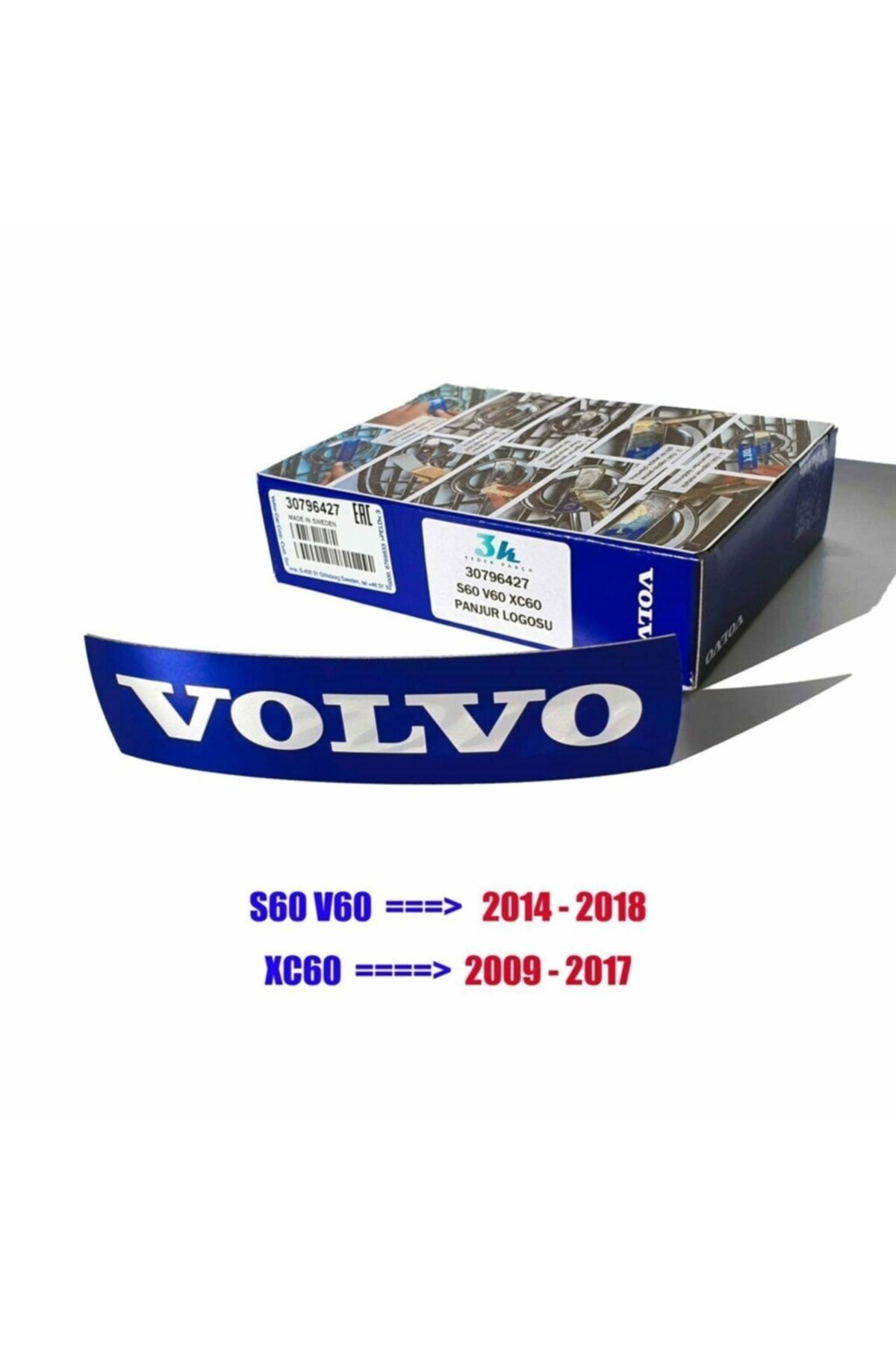 3K Volvo S60 V60 Xc60 Panjur Logo Volvo Yazısı Amblemi