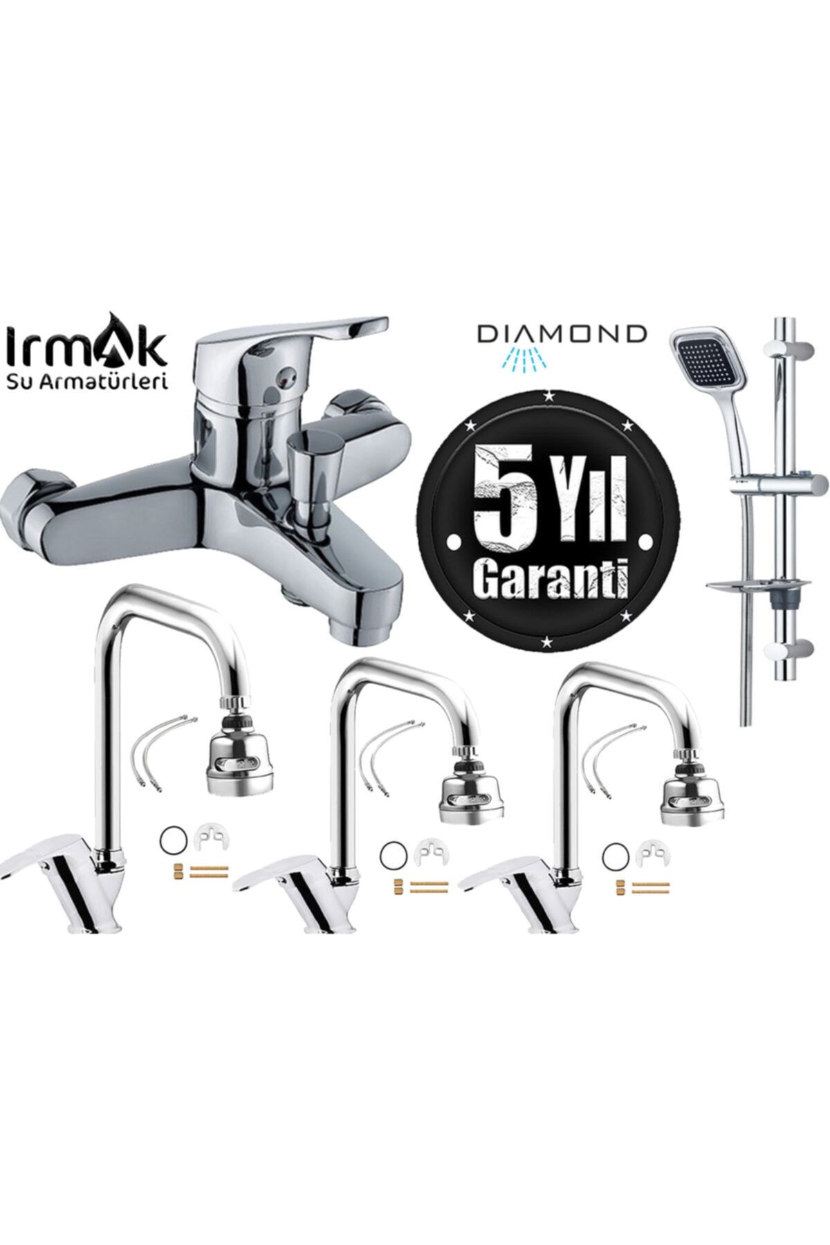 özbay ısı sanayii ö şekil Irmak Mutfak Banyo Lavabo Bataryaları Pirinç Tasarruf Başlıklı Muslukları Ve Sürgülü Duş