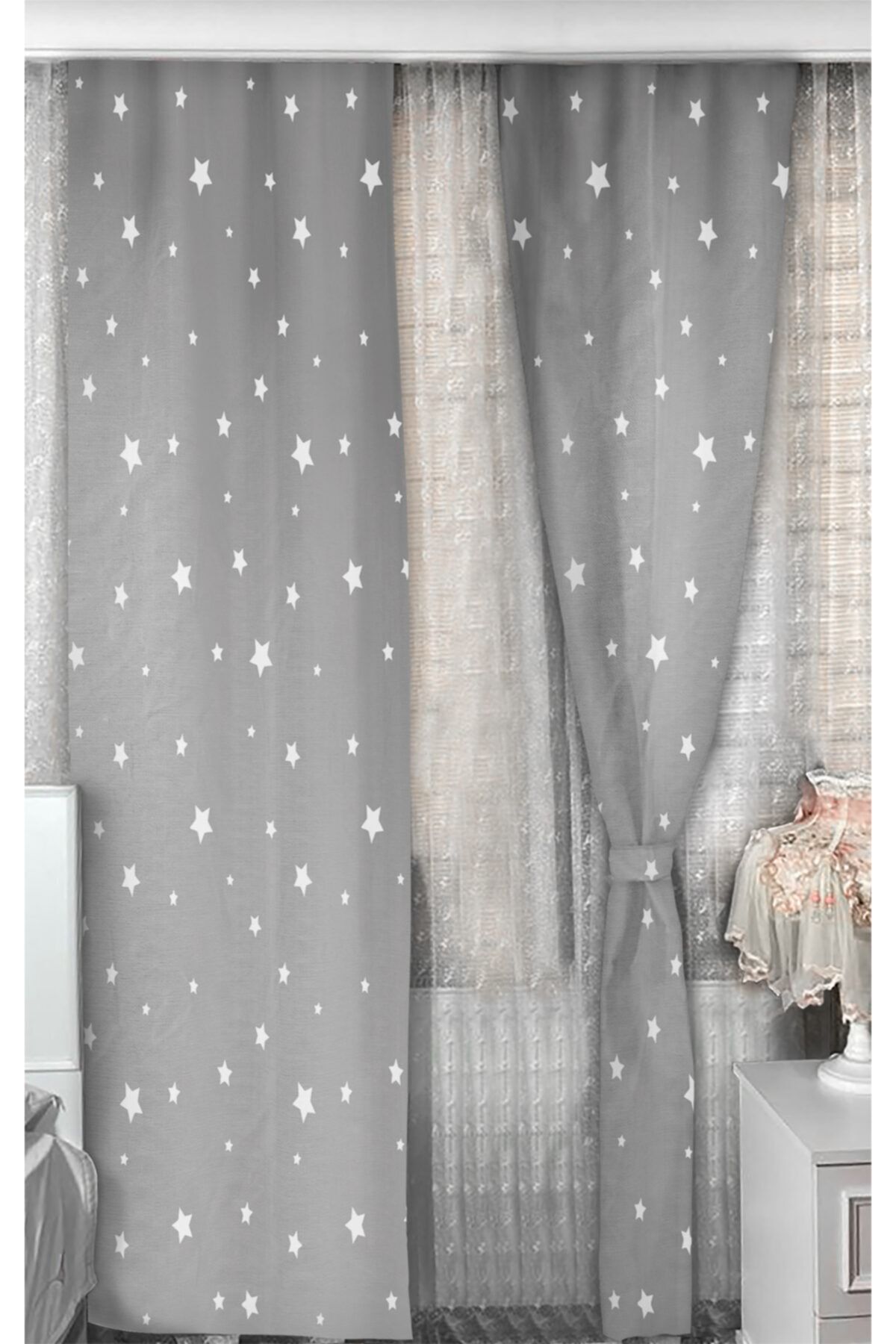 Jungle Yıldızlı 60x260 Çocuk Odası Fon Perde