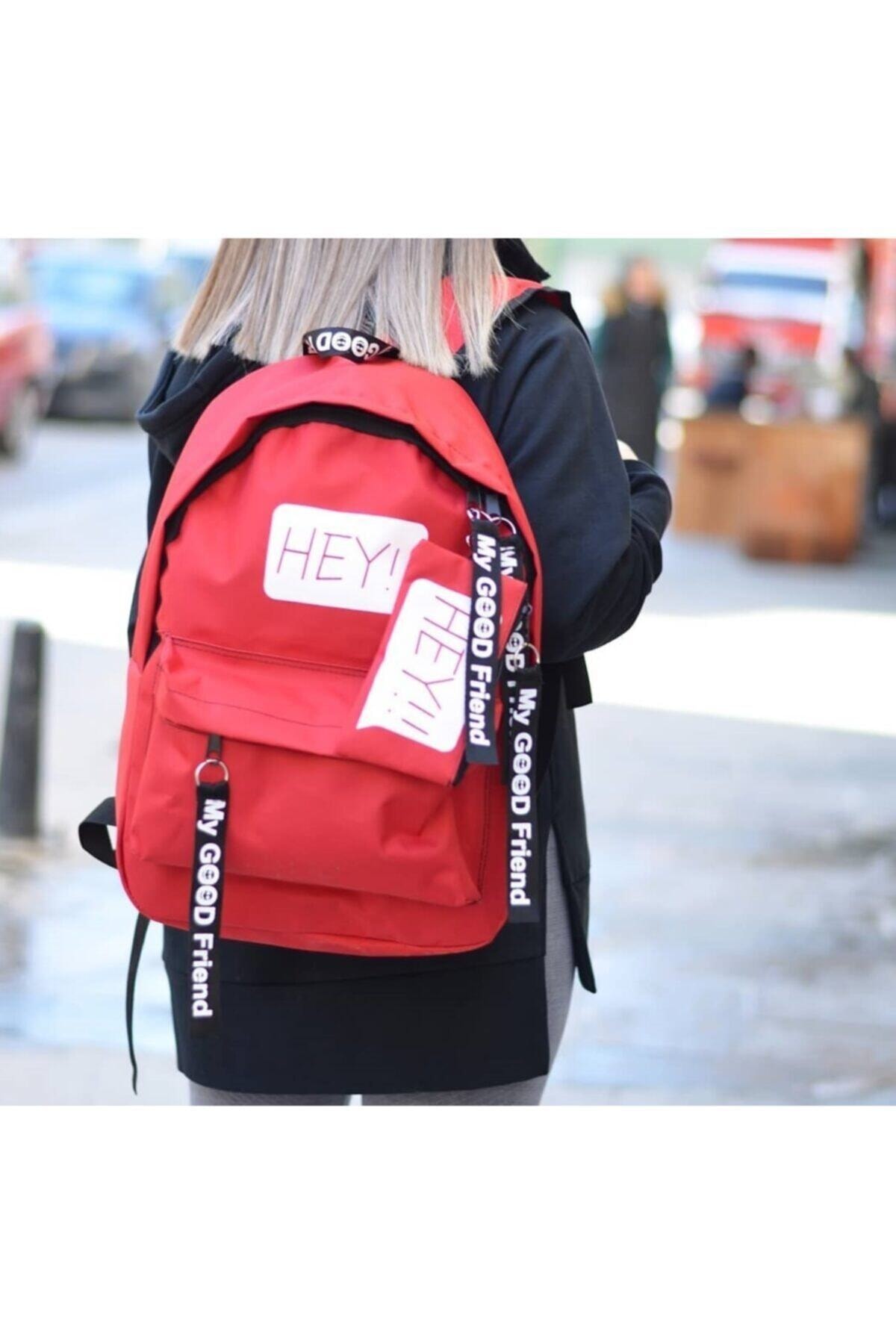 arwenbagstore Kadın Haki Sırt Çantası Ana Bölmesi Büzgü Kapamalı