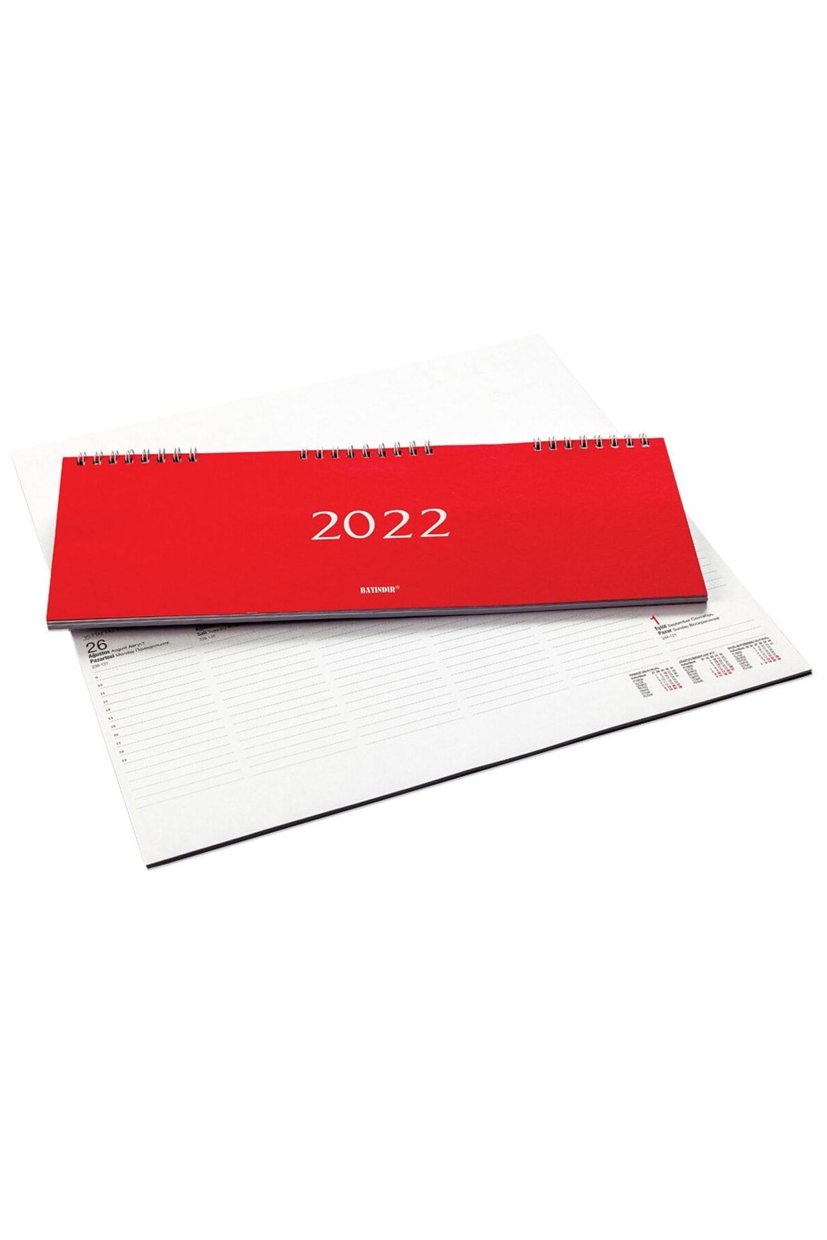 Bayındır 2022 Haftalık Spiralli Masa Takvimi 12x32.5 Cm (baj0210)(768) Orta Boy