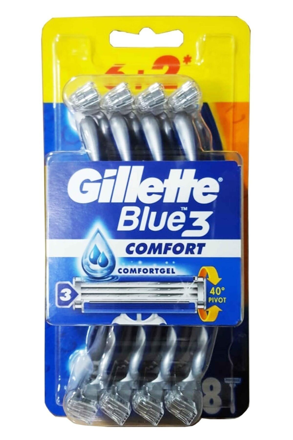 Gillette Blue3 Comfort Kullan At Traş Bıçağı 8 Li