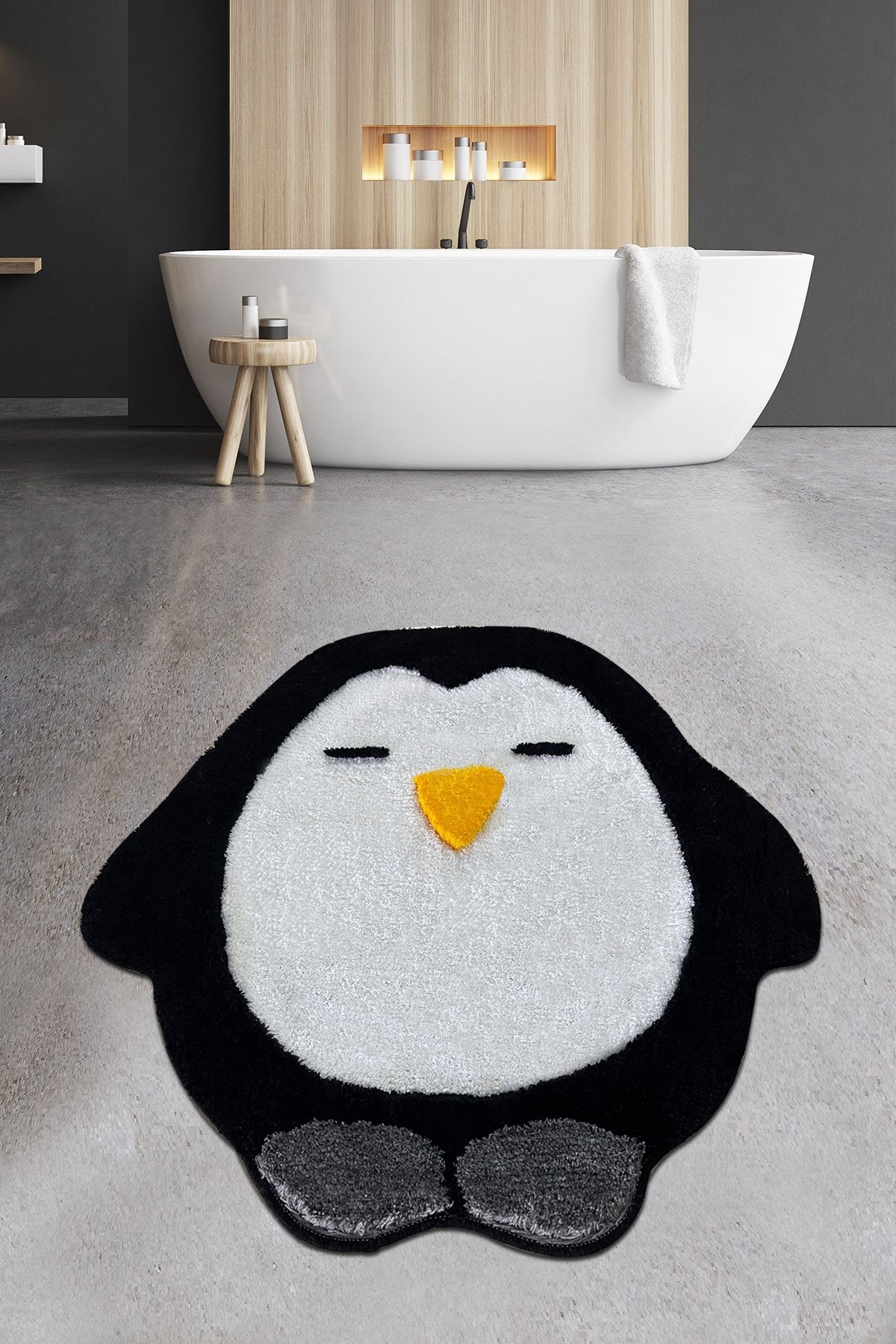 Chilai Home Penguin 90x90 Banyo Halısı