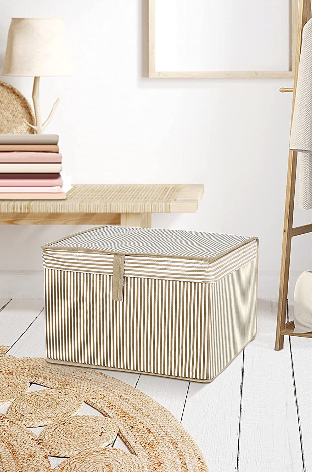 BLUE HOME'S Kapaklı Çok Amaçlı Hurç Saklama Kutusu Organizer Mini 40 X 30 X 26 Cm
