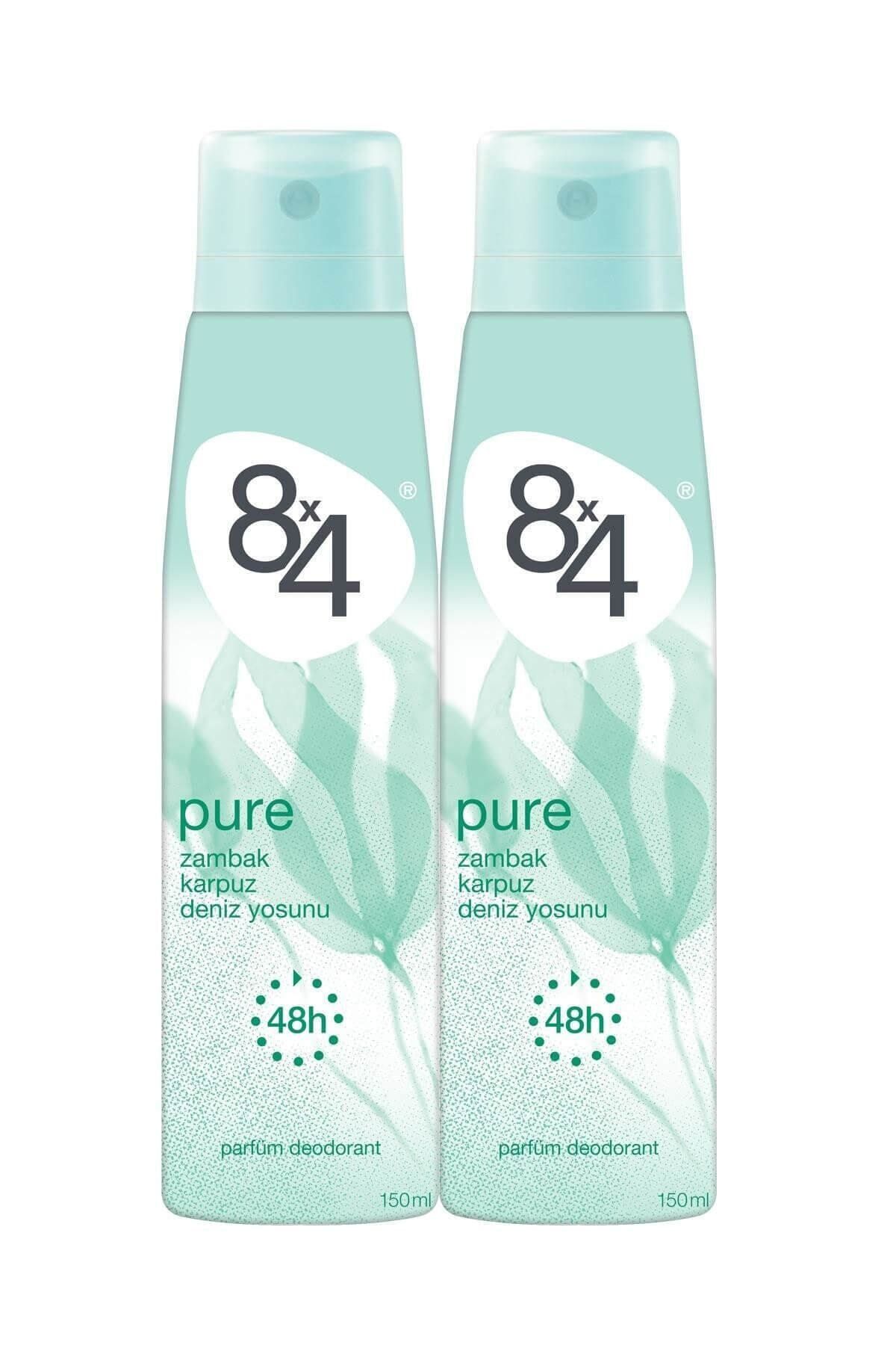 8x4 Pure Deo Sprey Kadın 150 ml 2 Adet