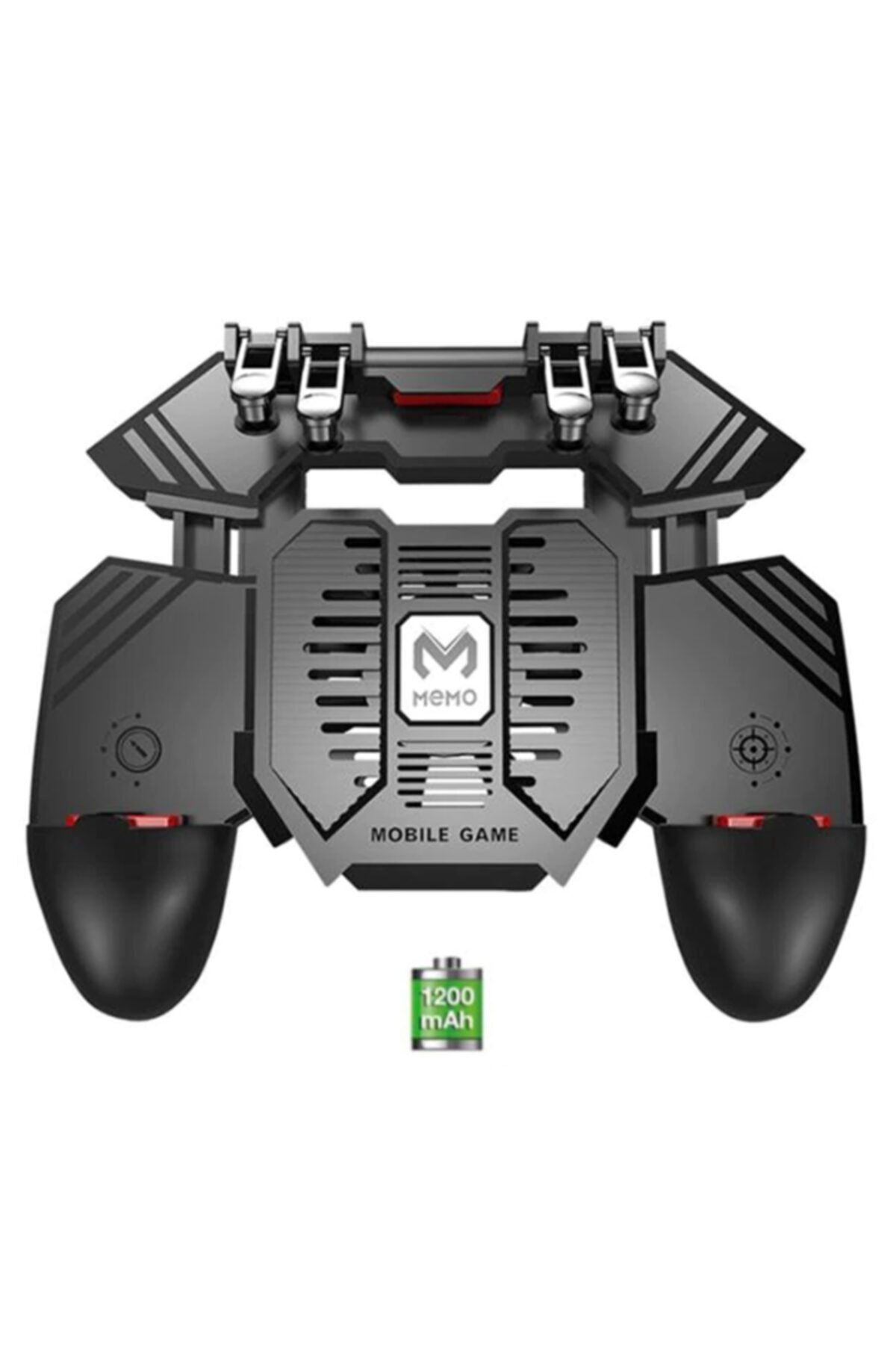 Memo Ak77 1200 Mah Fanlı Dört Tetik Mobil Oyun Aparatı - Pubg(orjinal )-siyah