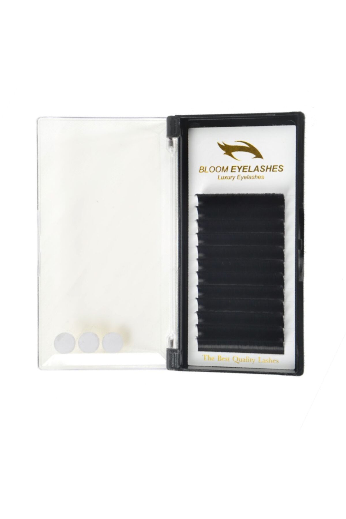 luxury eyelashes Bloom D Kıvrım 10mm Uzunluk Ipek Kirpik, Volume Kirpik Çek-tak Sistem (0,07 MM KALINLIK)