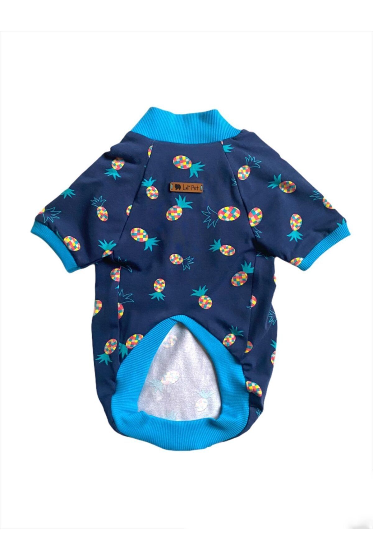 Luli Pet Ananas Desenli Kedi Köpek T-shirt