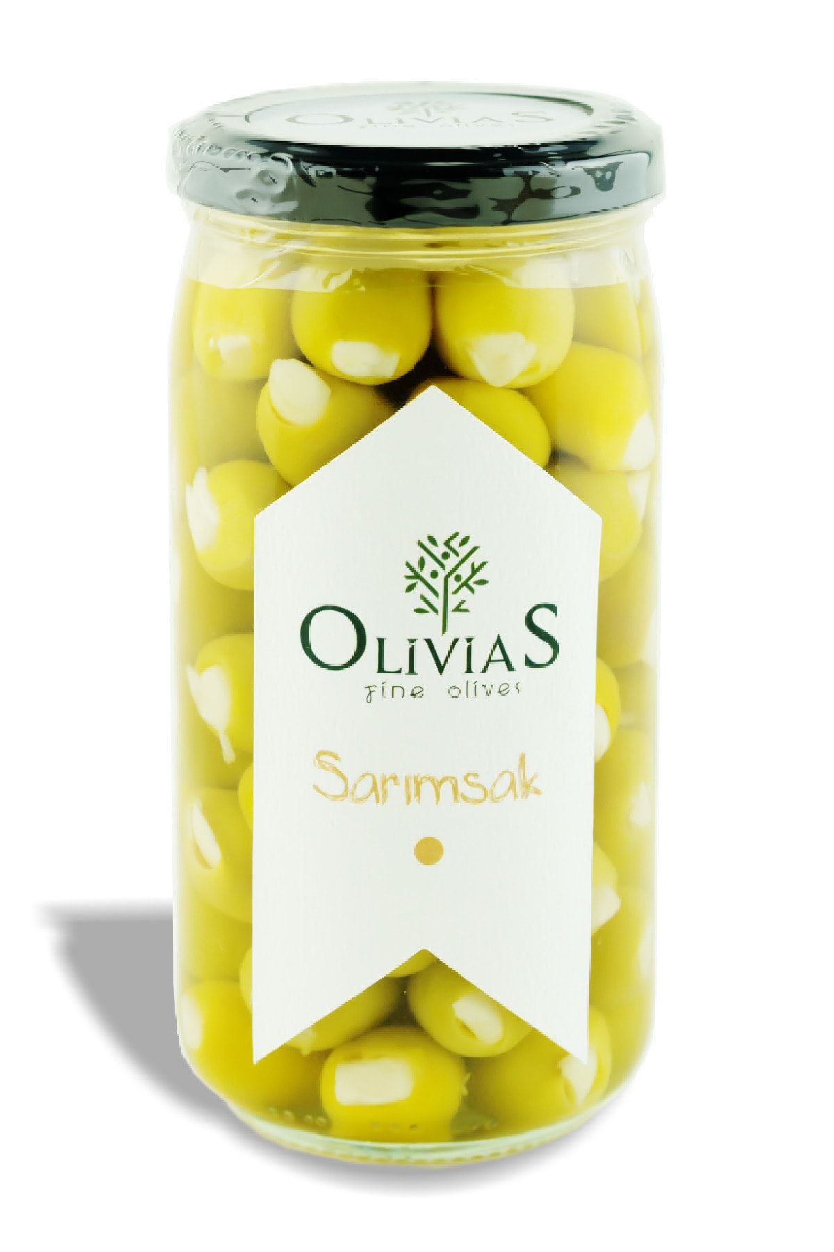 Olivias Fine Olives Sarımsak Dolgulu Yeşil Zeytin 370 Cc (200-220 GR)