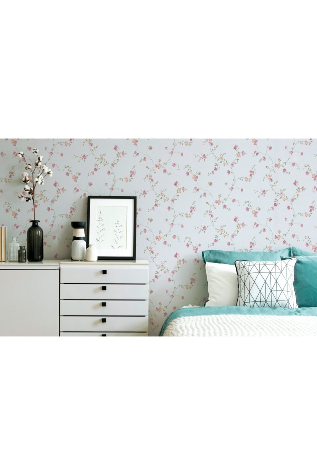 Pigmento Home Decor Çiçekli Doğa Desenli 10,6 M2 Vinil Duvar Kağıdı
