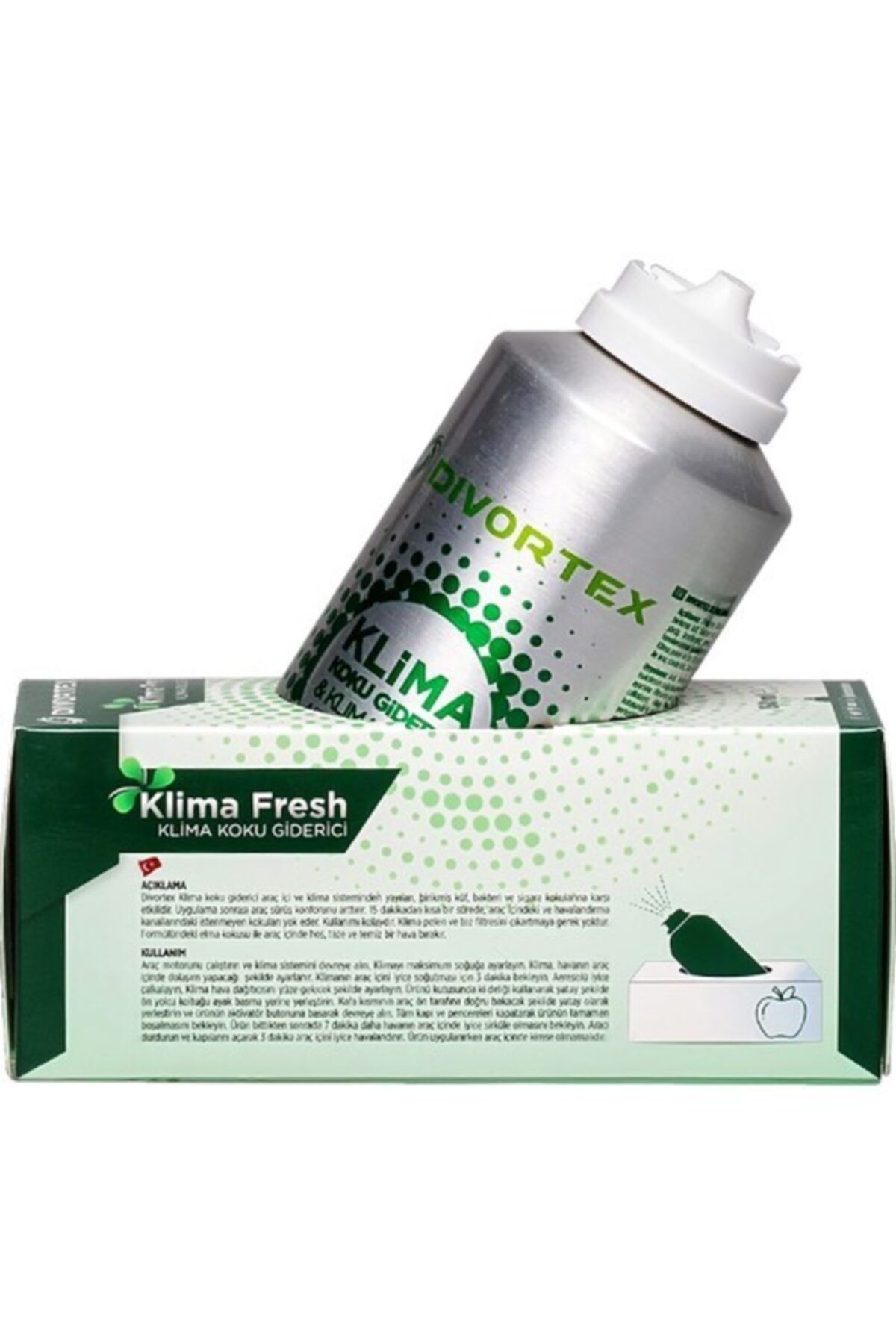 Divortex Klima Fresh - Temizleyici Klima Bombası Yeşil Elma 150ml