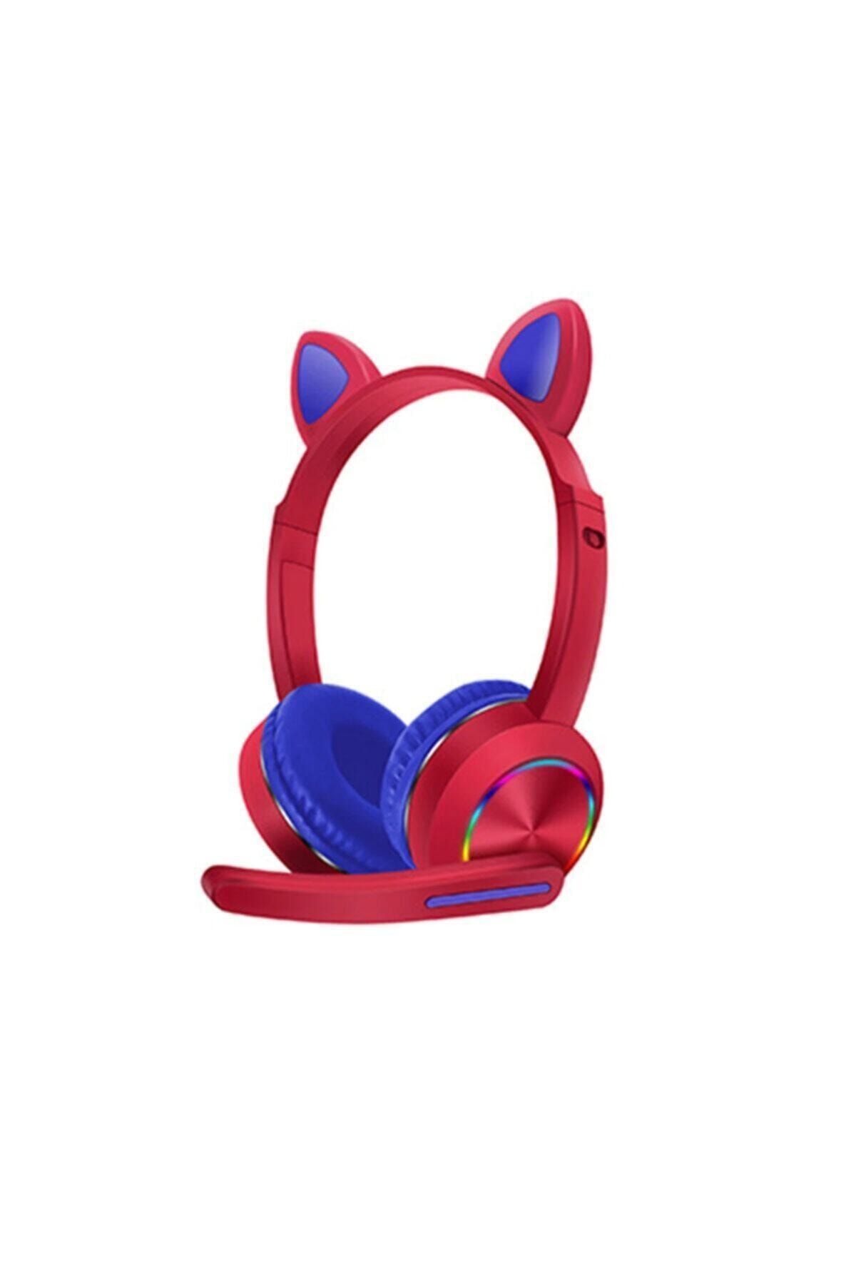 teknosepetim Kulaküstü Mikrofonlu Çocuklar Için Oyuncu Kulaklığı Cat Kulaklık Kedi Rgb Işıklı
