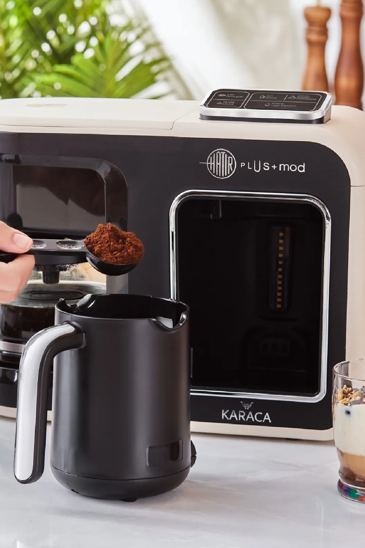 کرم قهوه ساز و چای ساز سخنگو Hatır Plus Mod 5 in 1