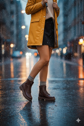 Elyediane Kadın Postal Bağcıklı Fermuarlı Günlük Bot 001201 Cilt Image 6