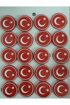 Türk Bayrağı Rozeti - 20 Adet Image 0