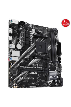PRIME B550M-K ARGB B550 DDR4 (Vga Yok) GLan mATX HD DP US3 M2 AM4 AMD Anakart Image 1