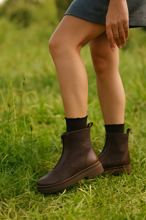 Evelxaris Kadın Önden Fermuarlı Günlük Outdoor Bot 001209 Cilt Image 6