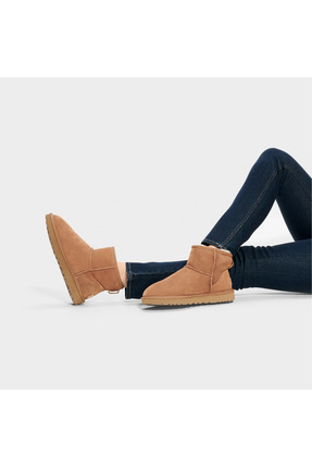 Süet + Deri Kahve Kadın Bot 1016222 Image 7