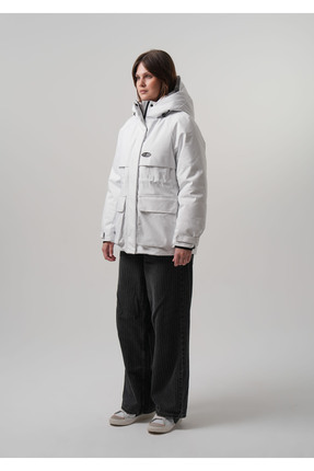 Kadin Mont Kapüşonlu Su itici Rüzgar Geçirmez Kadın Kaban Image 3