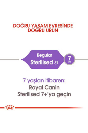 Sterilised37 Kısırlaştırılmış Kediler Için Kuru Kedi Maması 400g 2x adet Image 4