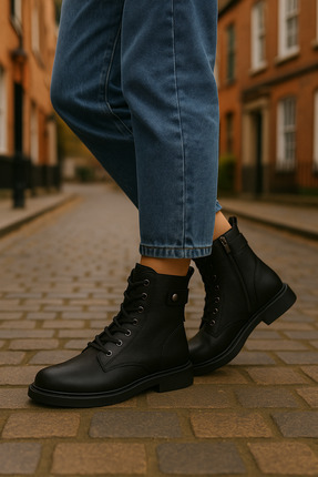 Ysalaema Kadın Bağcıklı Fermuarlı Günlük Postal Bot 001202 Cilt Image 6