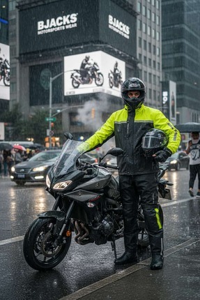 Astarlı PVC Motorcu Yağmurluk – Rüzgâr Geçirmez, Suya Meydan Okuyan Koruma Image 0