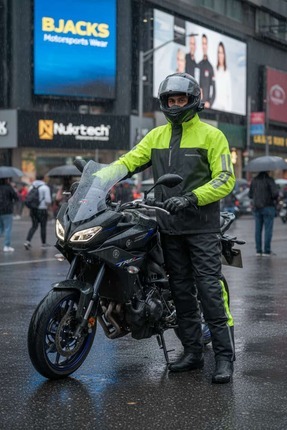 Astarlı PVC Motorcu Yağmurluk – Rüzgâr Geçirmez, Suya Meydan Okuyan Koruma Image 2