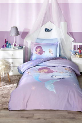 Sereia Fitted Tek Kişilik Nevresim Takımı - Mavi Image 2