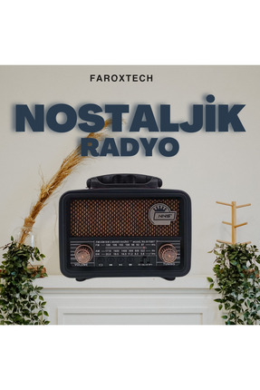 Nostaljik Radyo | FM - MP3 - BLUETOOTH - AUX | Telefona Bağlanabilir | Şarjlı | Uzun Kullanım Süresi Image 1